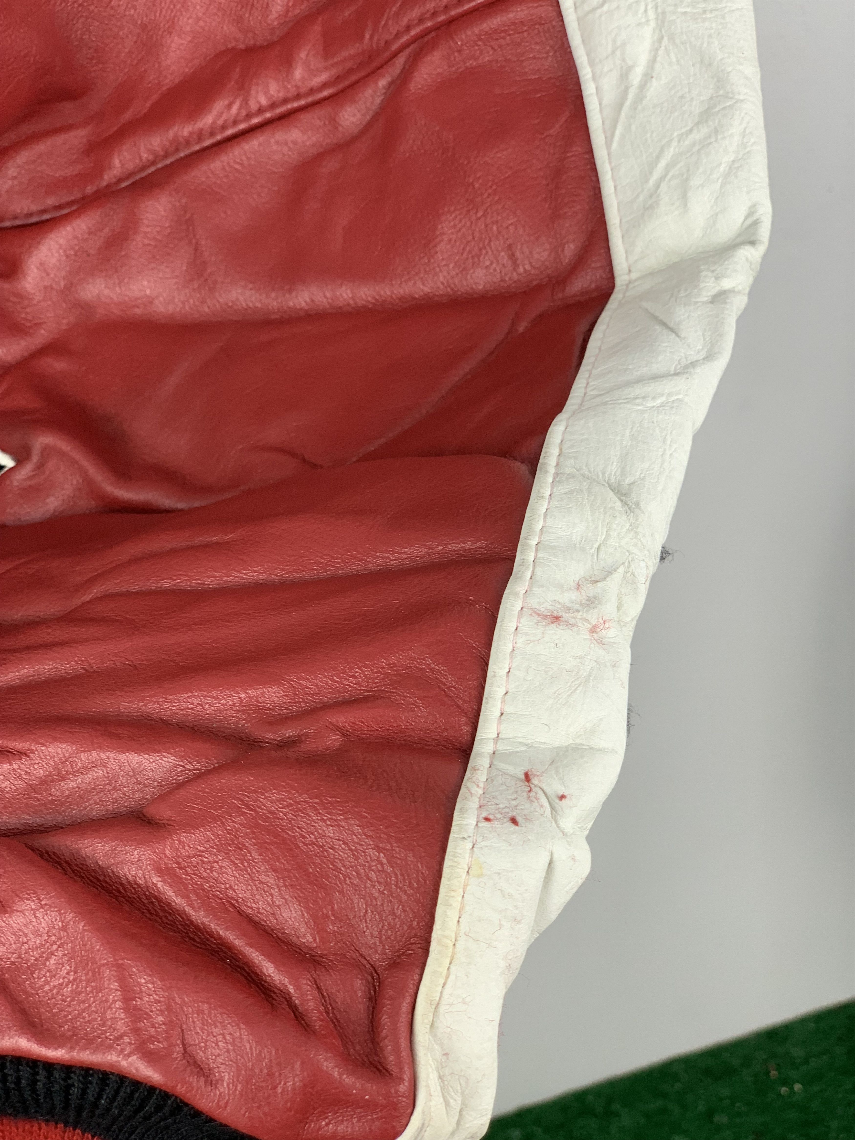 Holloway Vintage 80s Holloway Afro Leather Varsity Jacket V0526 Size US XXL / EU 58 / 5 - 14 Thumbnail