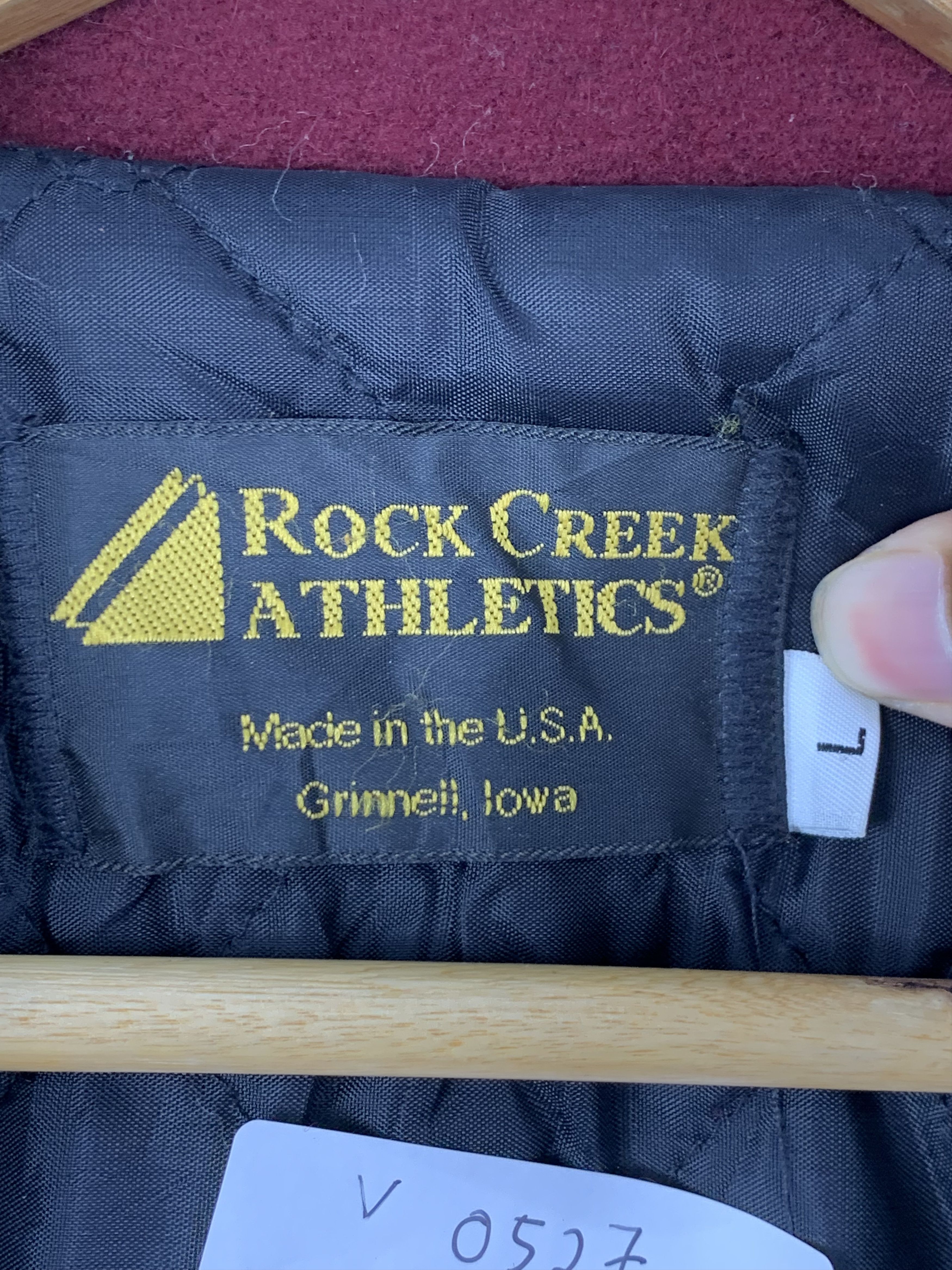Vintage Vintage 80s Creek Athletics Sleeve Leather Varsity V0527 Size US L / EU 52-54 / 3 - 11 Thumbnail