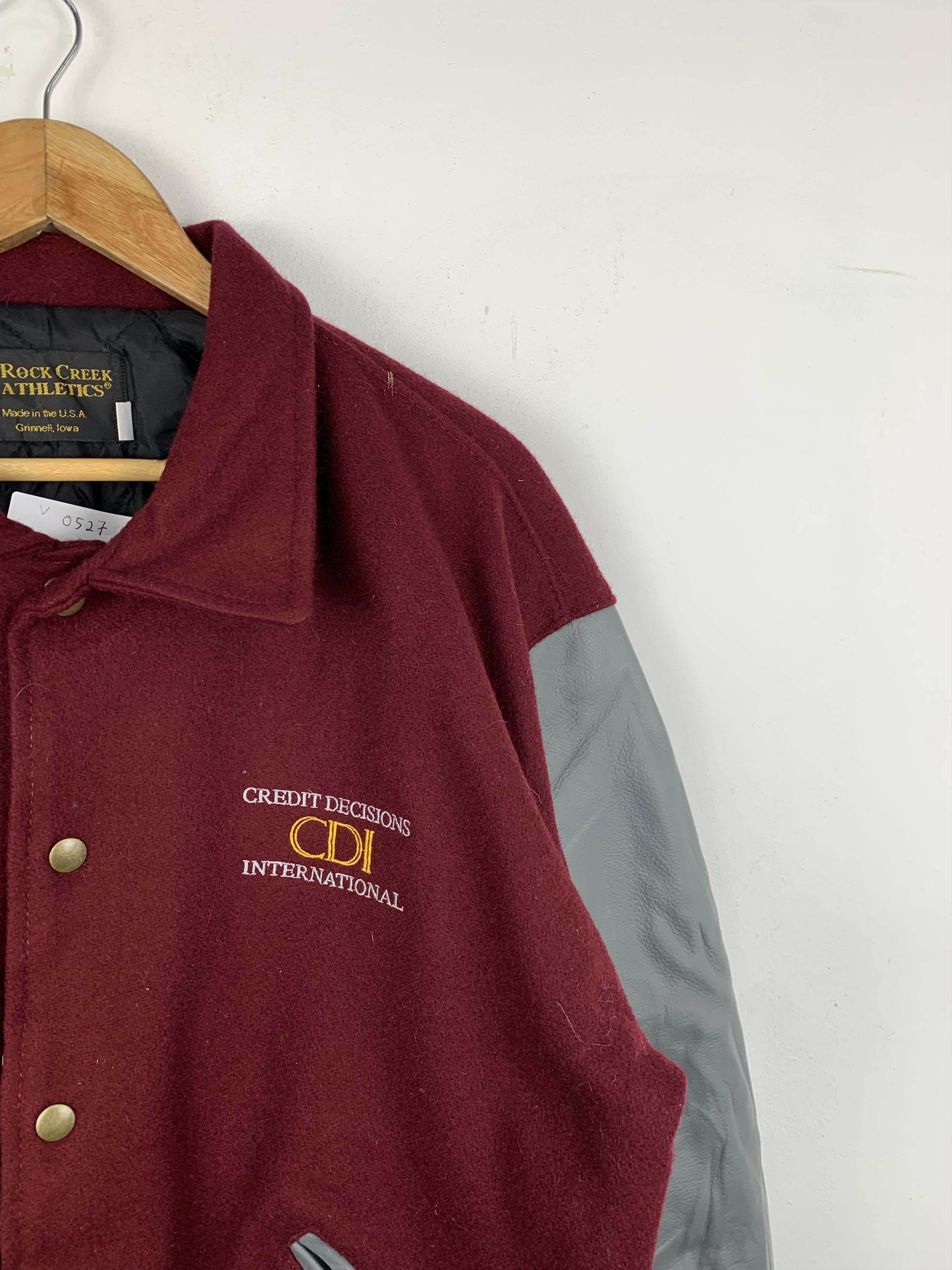 Vintage Vintage 80s Creek Athletics Sleeve Leather Varsity V0527 Size US L / EU 52-54 / 3 - 6 Thumbnail
