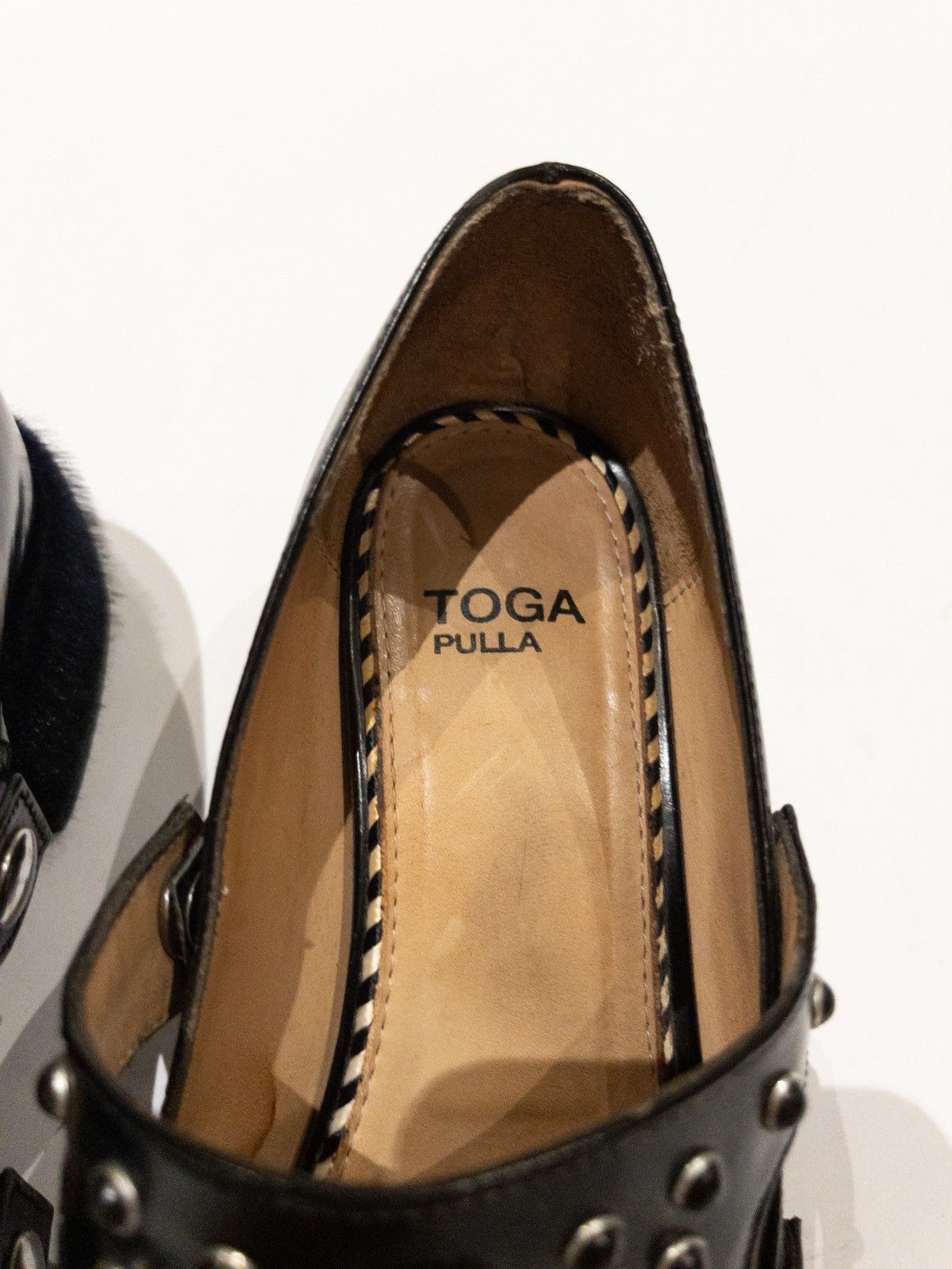 Toga Pulla Toga Pulla Square Toe Studded Leather Heel Loafers Size US 6 / IT 36 - 4 Thumbnail