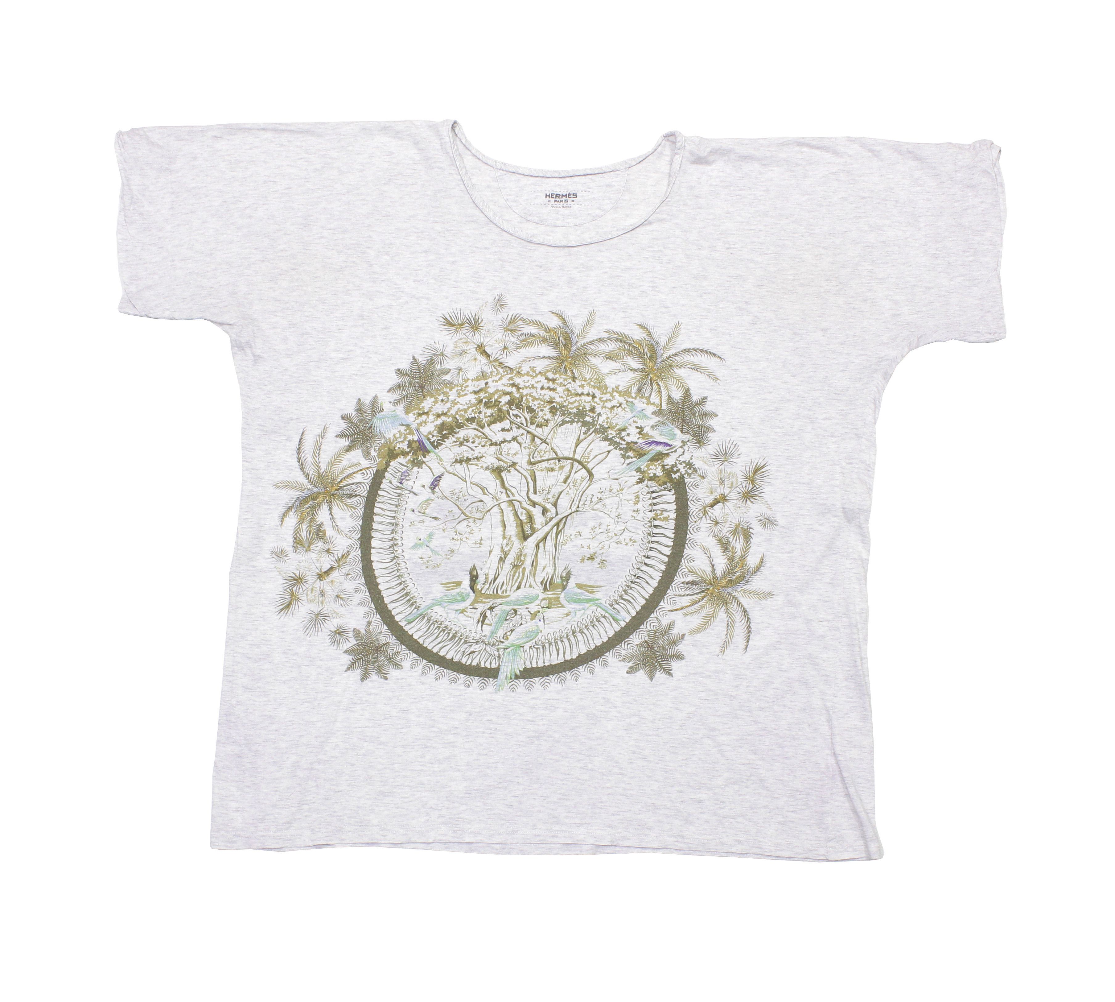 Hermes "Magic Tree" Big Logo T-Shirt Vintage Size S / US 4 / IT 40 - 1 Thumbnail