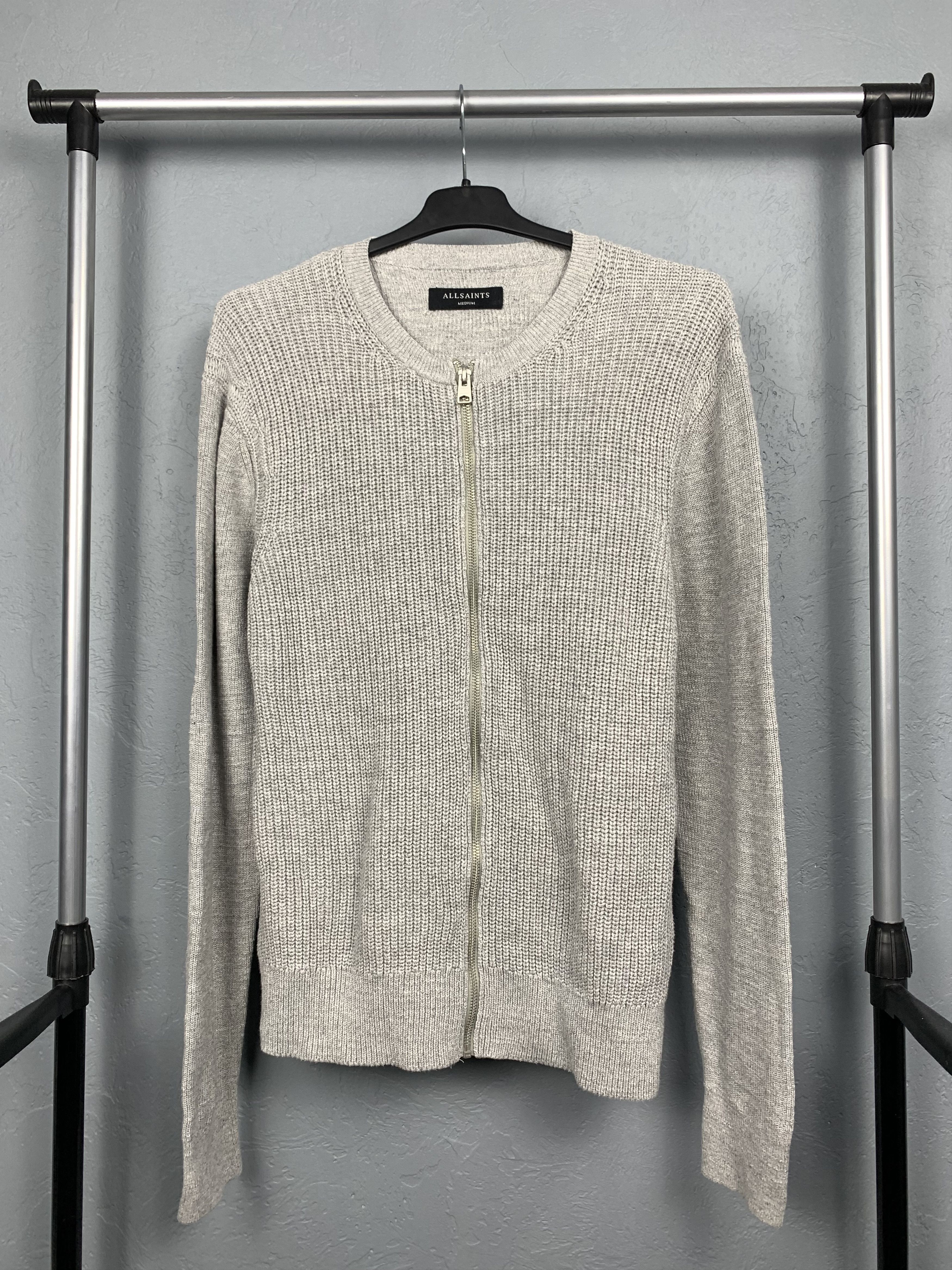 Allsaints Allsaints Vintage Mens Rothay Zip Through Knit Sweater Size US M / EU 48-50 / 2 - 1 Thumbnail