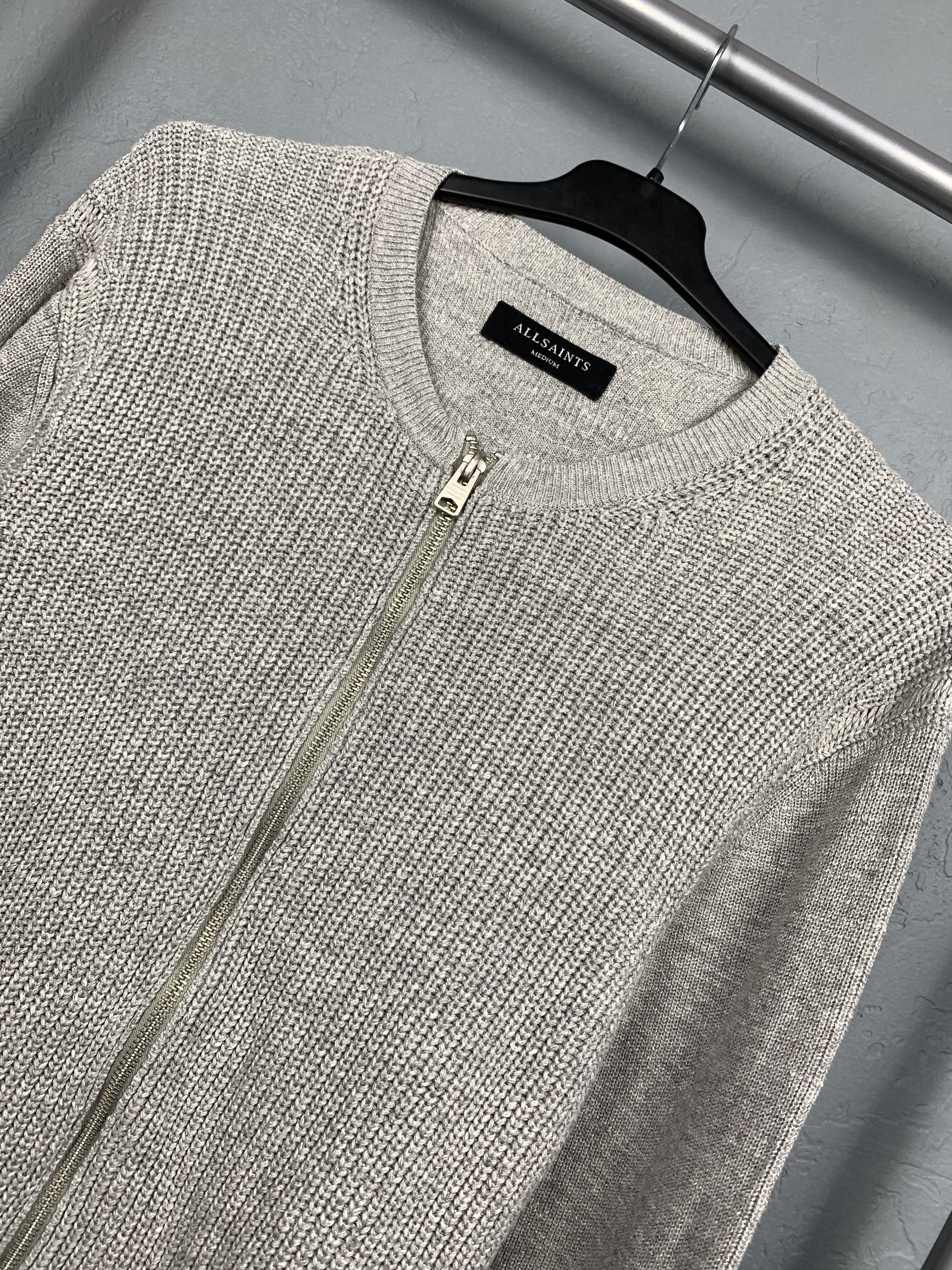 Allsaints Allsaints Vintage Mens Rothay Zip Through Knit Sweater Size US M / EU 48-50 / 2 - 2 Thumbnail