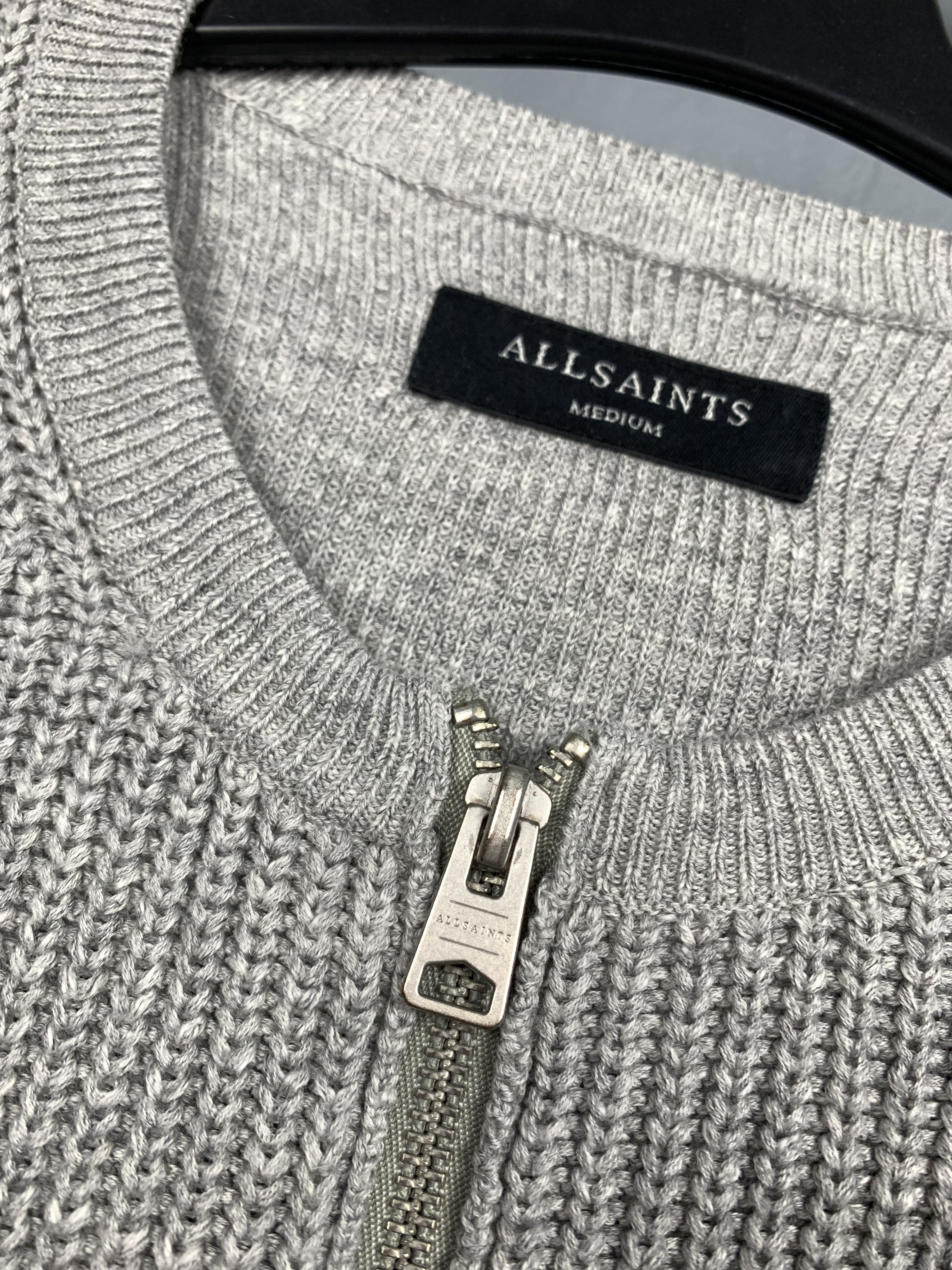 Allsaints Allsaints Vintage Mens Rothay Zip Through Knit Sweater Size US M / EU 48-50 / 2 - 3 Thumbnail