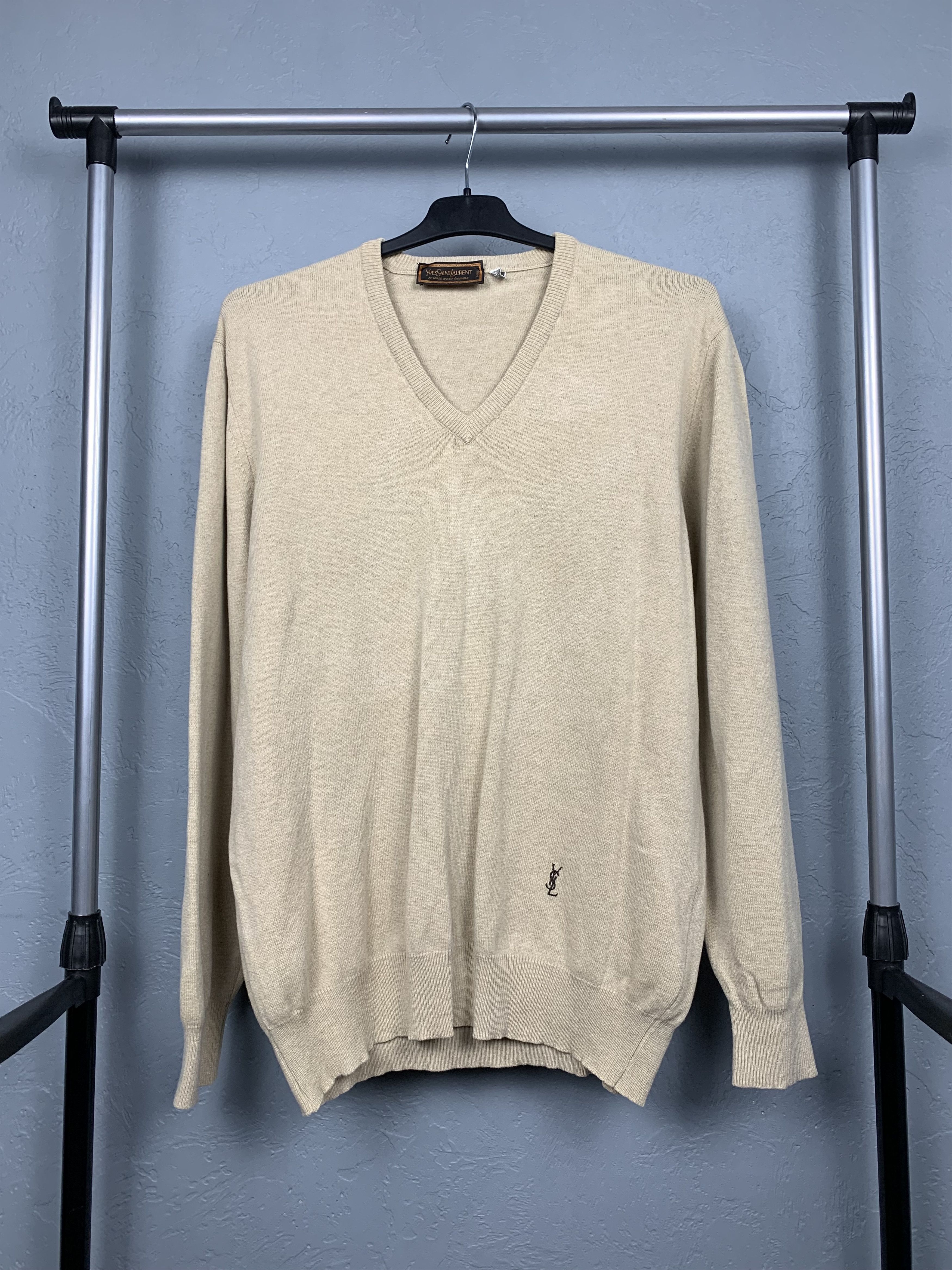 Yves Saint Laurent Yves Saint Laurent YSL Vintage Mens Wool Sweater Size US L / EU 52-54 / 3 - 1 Thumbnail