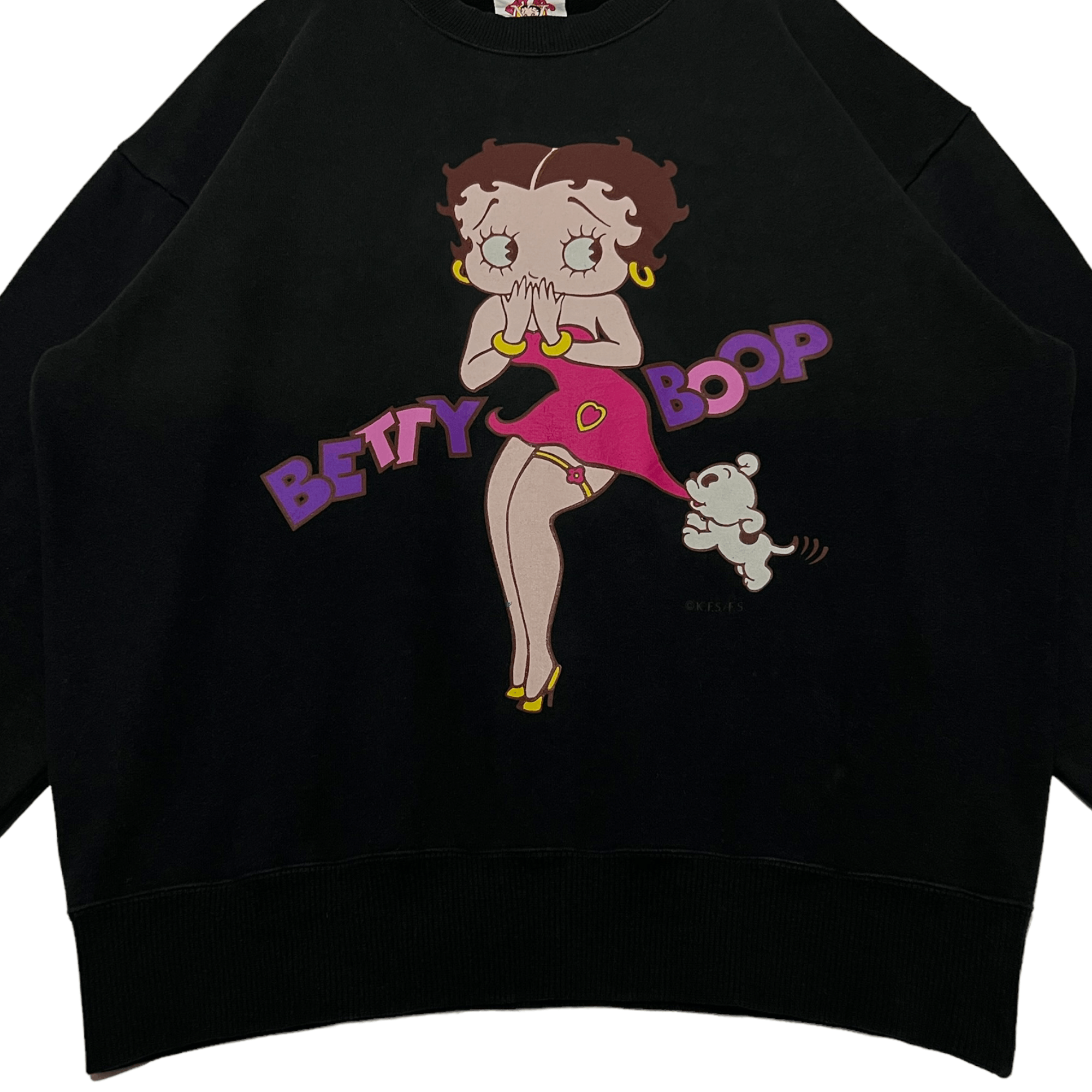 Cartoon Network Cute Betty Boop Fleischer Studios Big Logo Cartoon Black Size US L / EU 52-54 / 3 - 5 Thumbnail