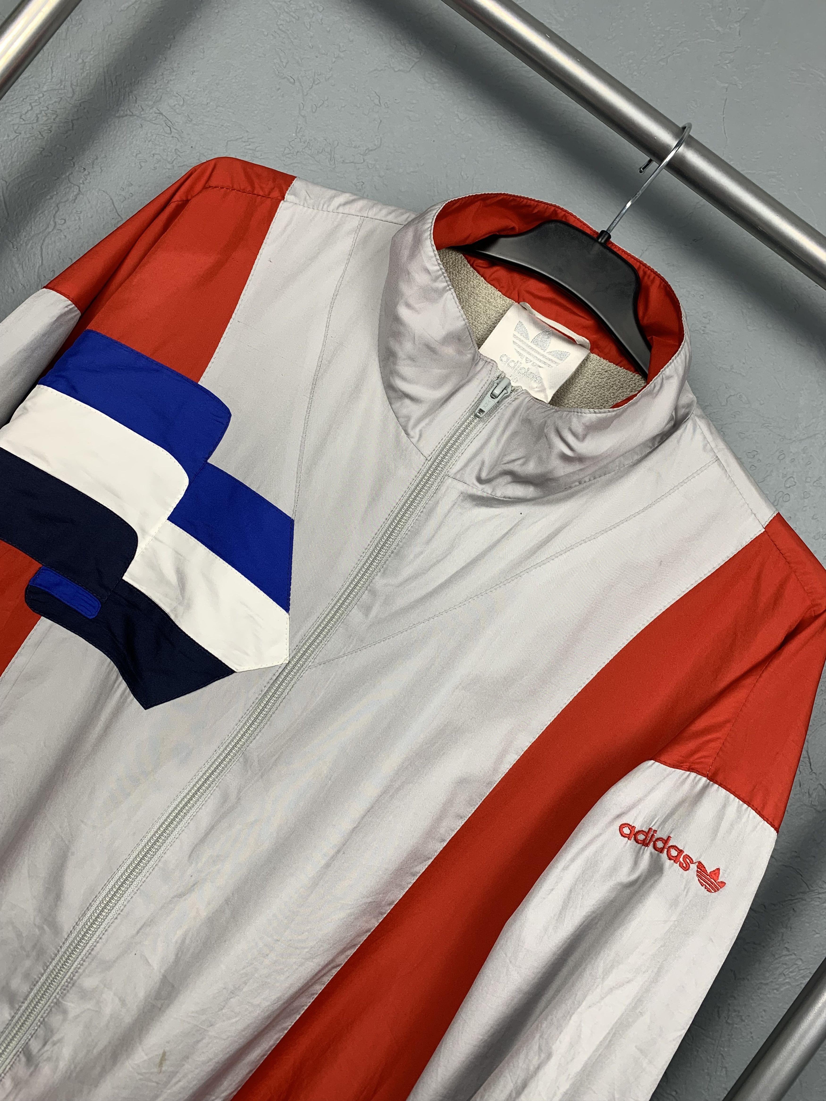 Adidas Adidas Vintage Mens Nylon Track Top Oversized Jacket Size US M / EU 48-50 / 2 - 2 Thumbnail