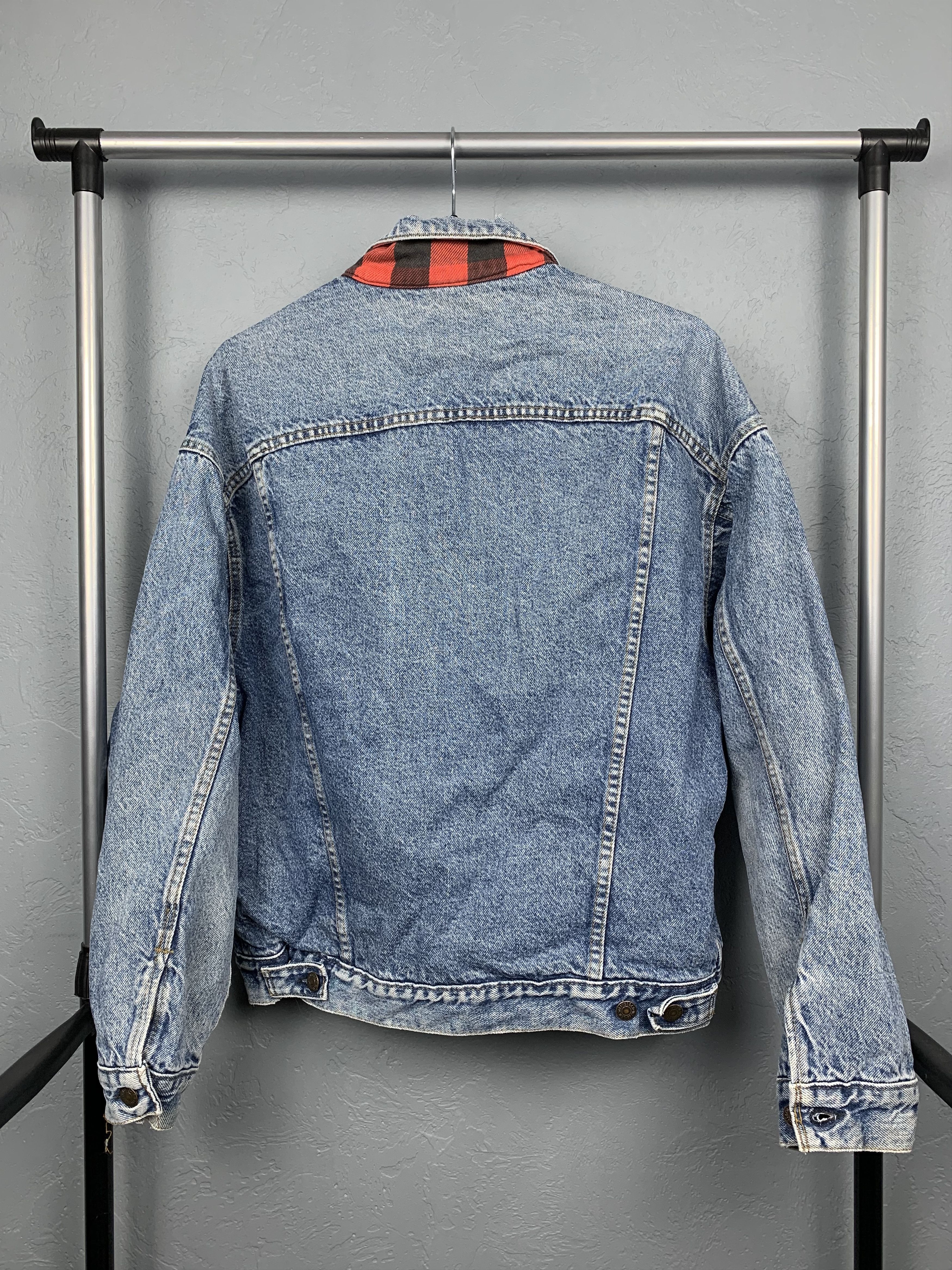 Levi's Levis Vintage Denim Jacket Plaid Lined Made in USA Size US L / EU 52-54 / 3 - 8 Thumbnail