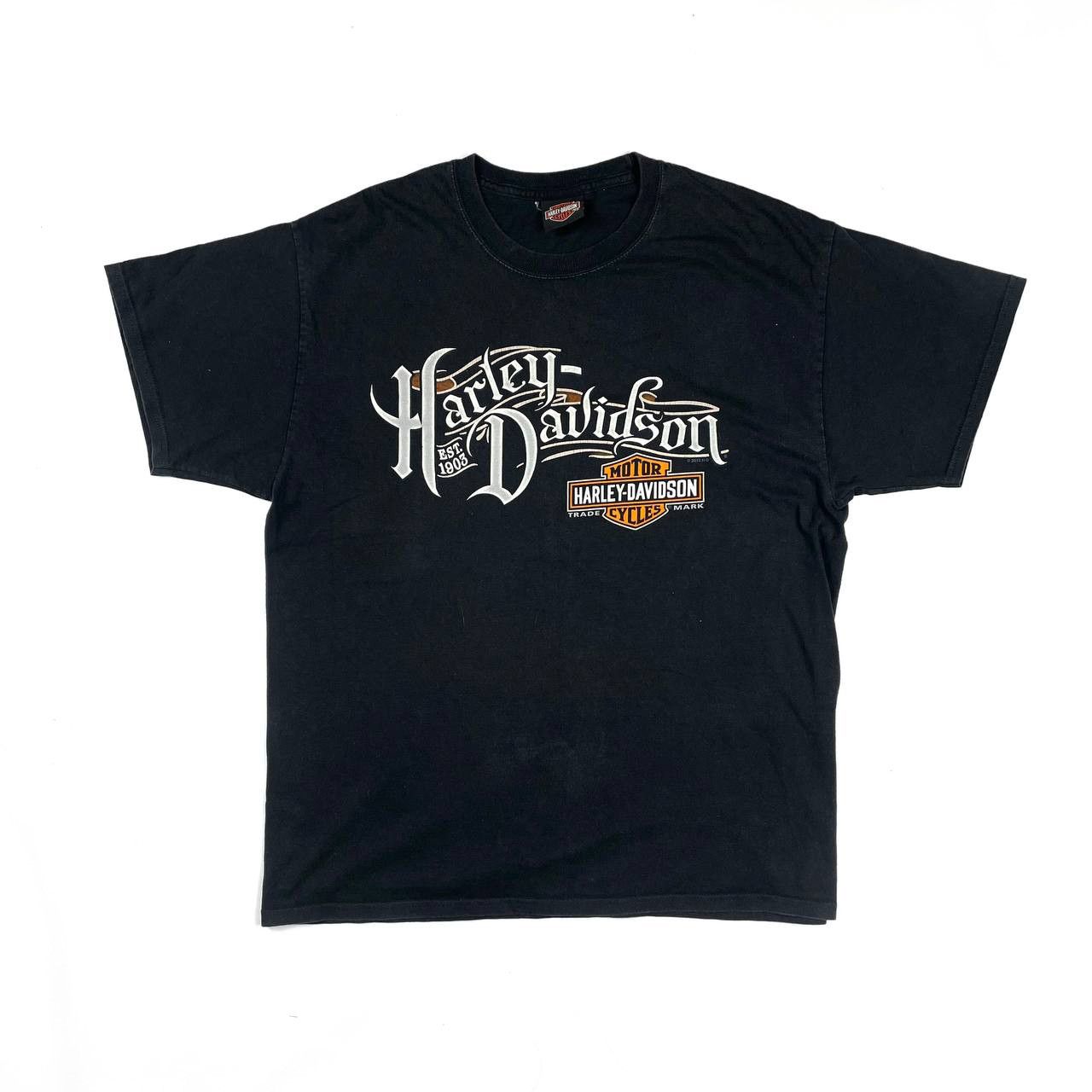 Vintage Harley Davidson Y2k Big Logo Black T Shirt Grailed 