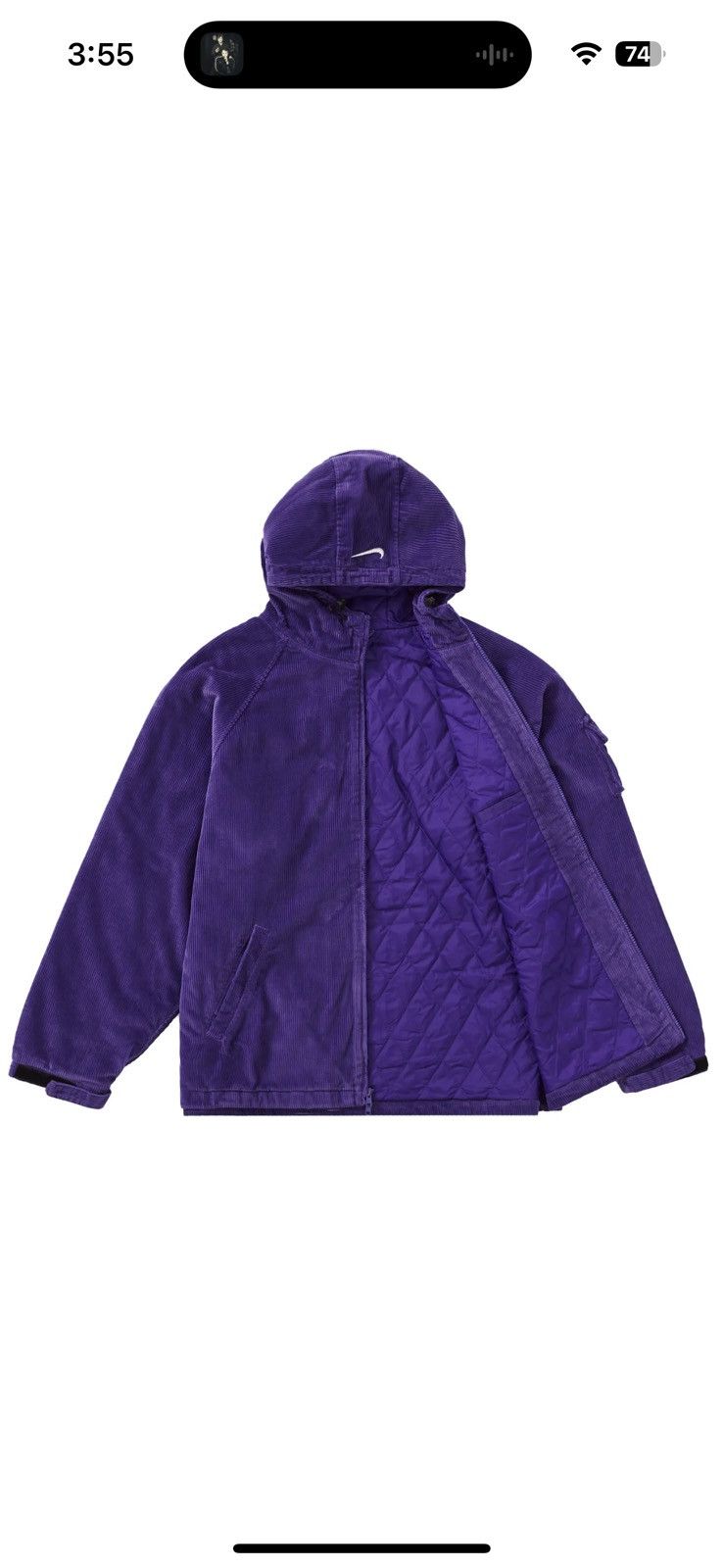 Supreme Supreme nike arc CORDUROY HOODED JACKET | Grailed