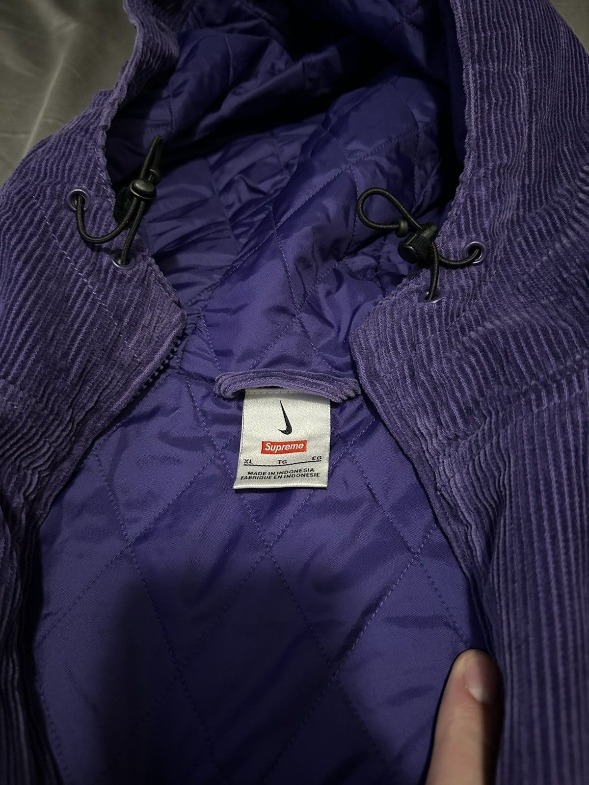 Nike × Supreme Supreme nike arc logo CORDUROY HOODED JACKET Size US XL / EU 56 / 4 - 6 Thumbnail