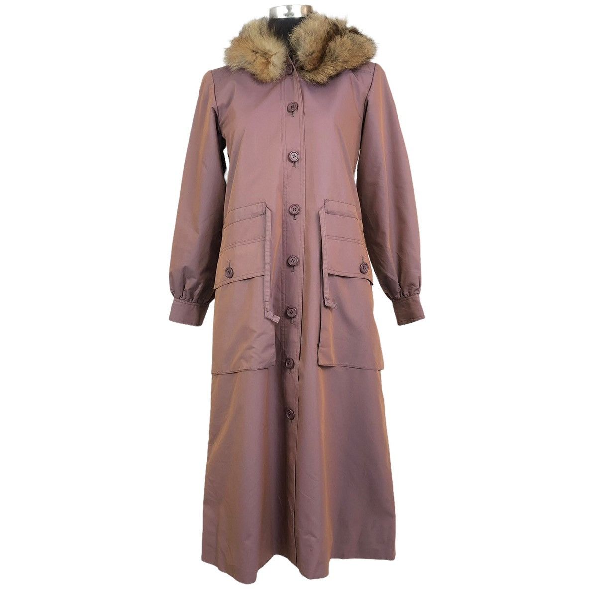 Yves Saint Laurent Vintage 90s Yves Saint Laurent Paris Furs Collar Trench Coat Size S / US 4 / IT 40 - 1 Thumbnail