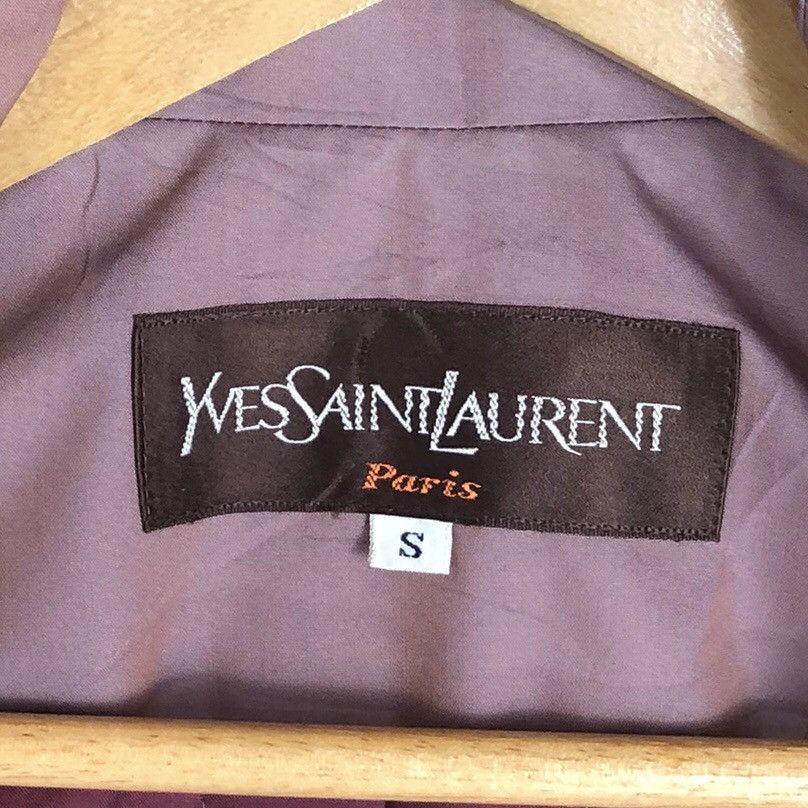 Yves Saint Laurent Vintage 90s Yves Saint Laurent Paris Furs Collar Trench Coat Size S / US 4 / IT 40 - 14 Thumbnail