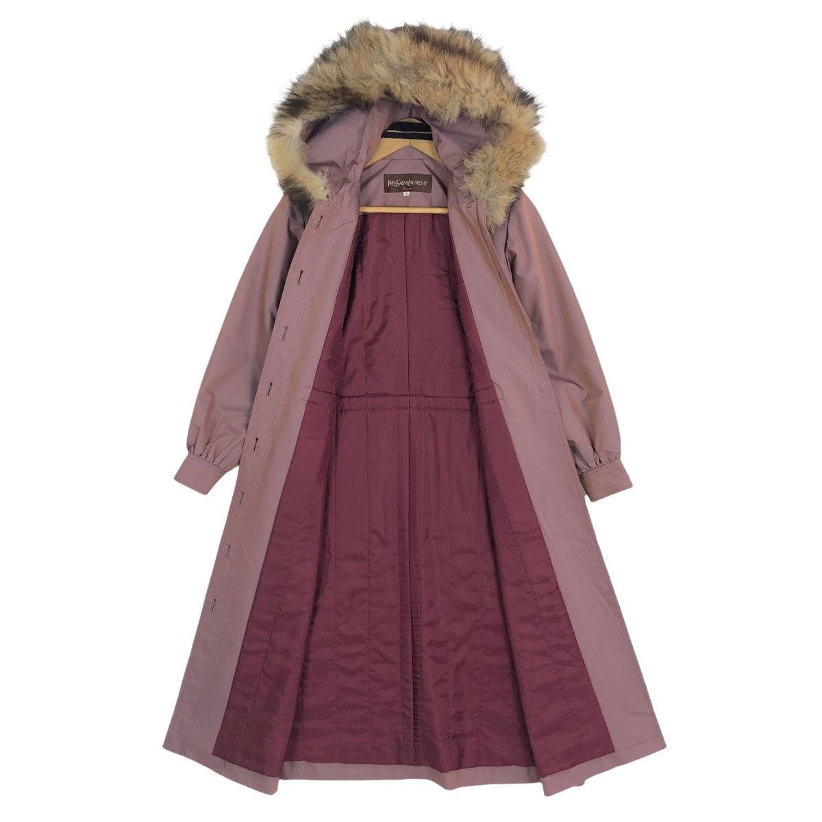 Yves Saint Laurent Vintage 90s Yves Saint Laurent Paris Furs Collar Trench Coat Size S / US 4 / IT 40 - 12 Thumbnail