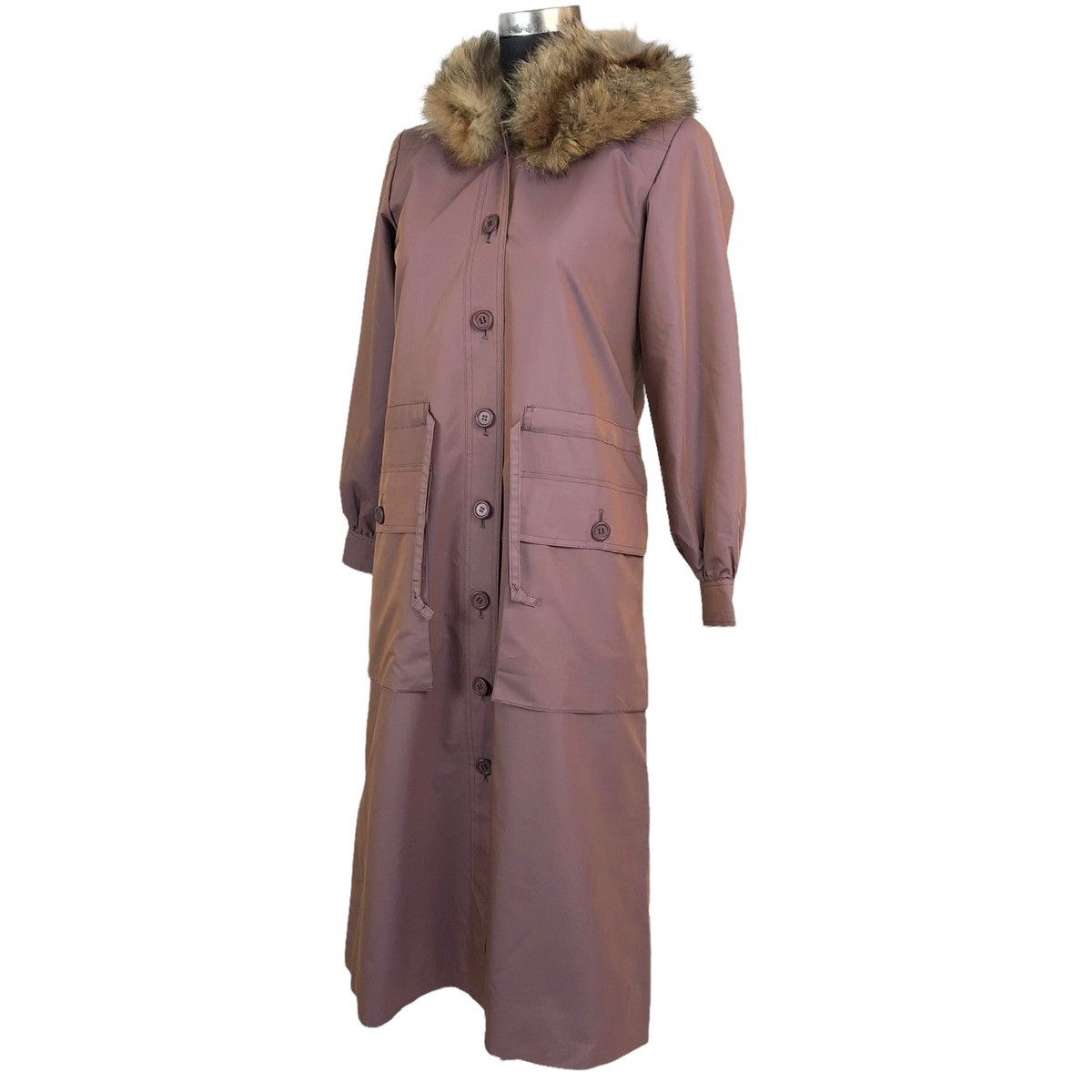 Yves Saint Laurent Vintage 90s Yves Saint Laurent Paris Furs Collar Trench Coat Size S / US 4 / IT 40 - 7 Thumbnail