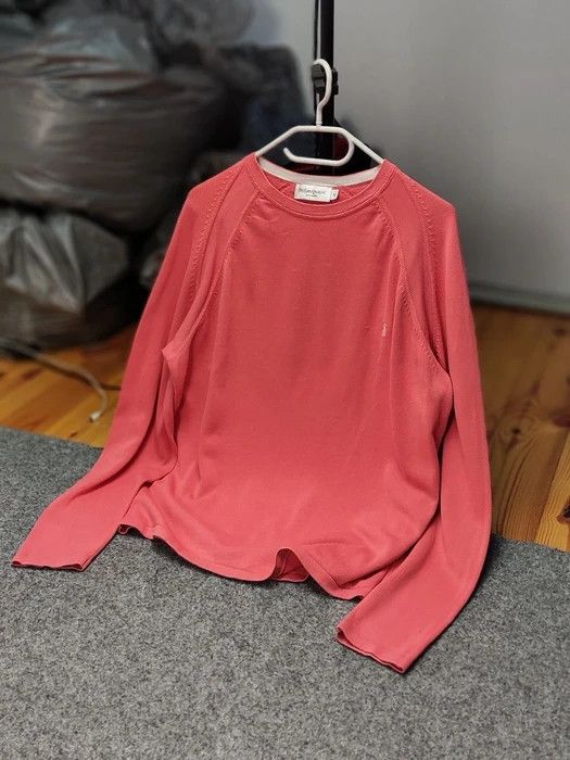Yves Saint Laurent Vintage Yves Saint Laurent YSL logo light Coral Knit Sweater Size US XL / EU 56 / 4 - 10 Thumbnail