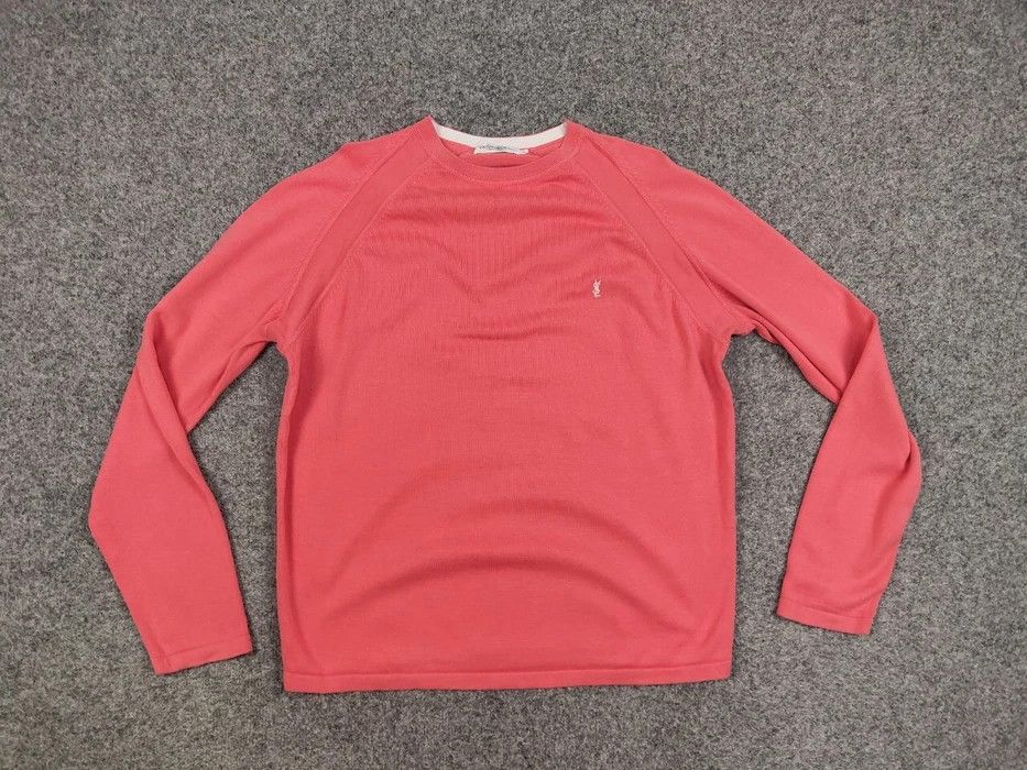Yves Saint Laurent Vintage Yves Saint Laurent YSL logo light Coral Knit Sweater Size US XL / EU 56 / 4 - 5 Thumbnail