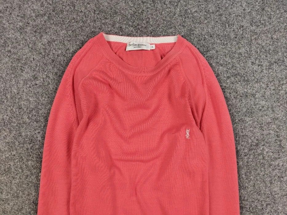 Yves Saint Laurent Vintage Yves Saint Laurent YSL logo light Coral Knit Sweater Size US XL / EU 56 / 4 - 3 Thumbnail