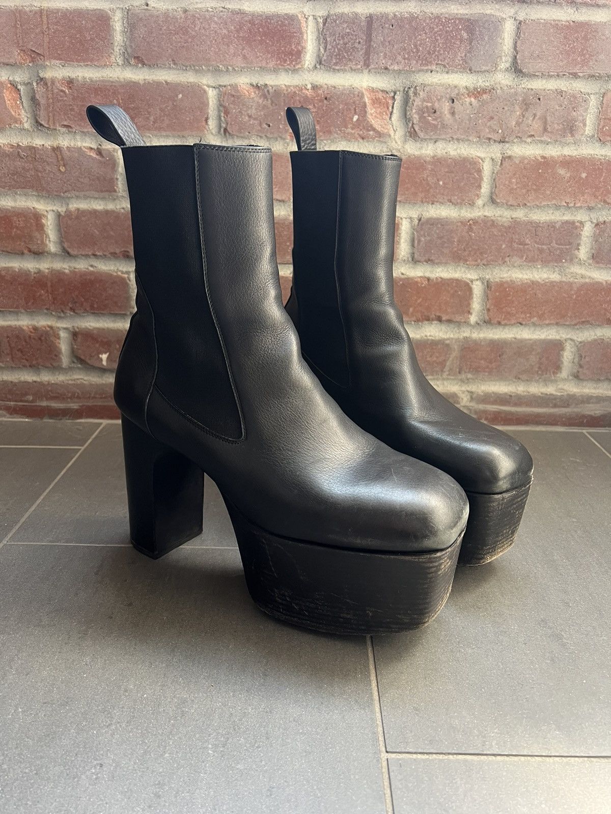 Rick Owens × Rick Owens Drkshdw Rick Owens Kiss Boots Size 43.5