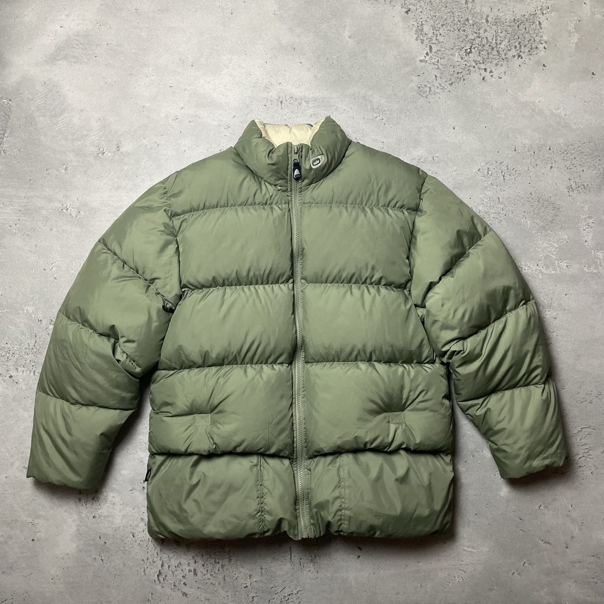 Nike Vintage Green Down Puffer Jacket Small Logo 90s