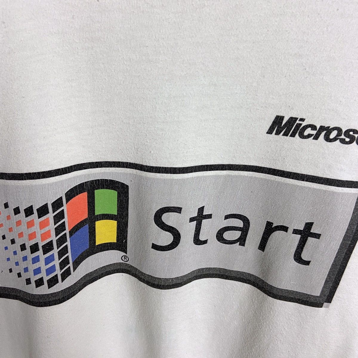 Microsoft Vintage 90s Microsoft Start Button big logo tee rare Apple Size US XL / EU 56 / 4 - 3 Thumbnail