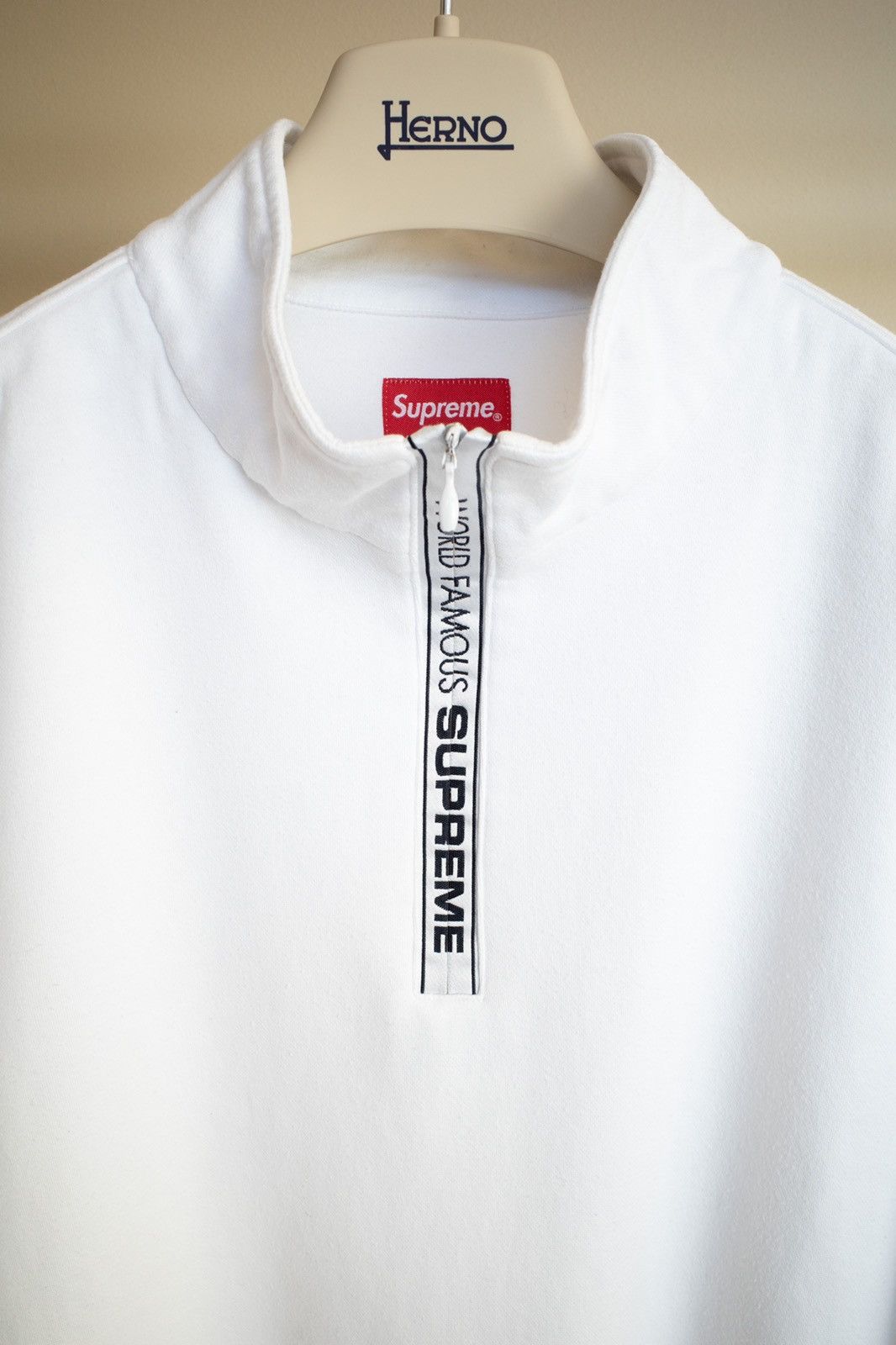 Supreme Supreme World Famous Quarter Zip - White - L Size US L / EU 52-54 / 3 - 1 Thumbnail