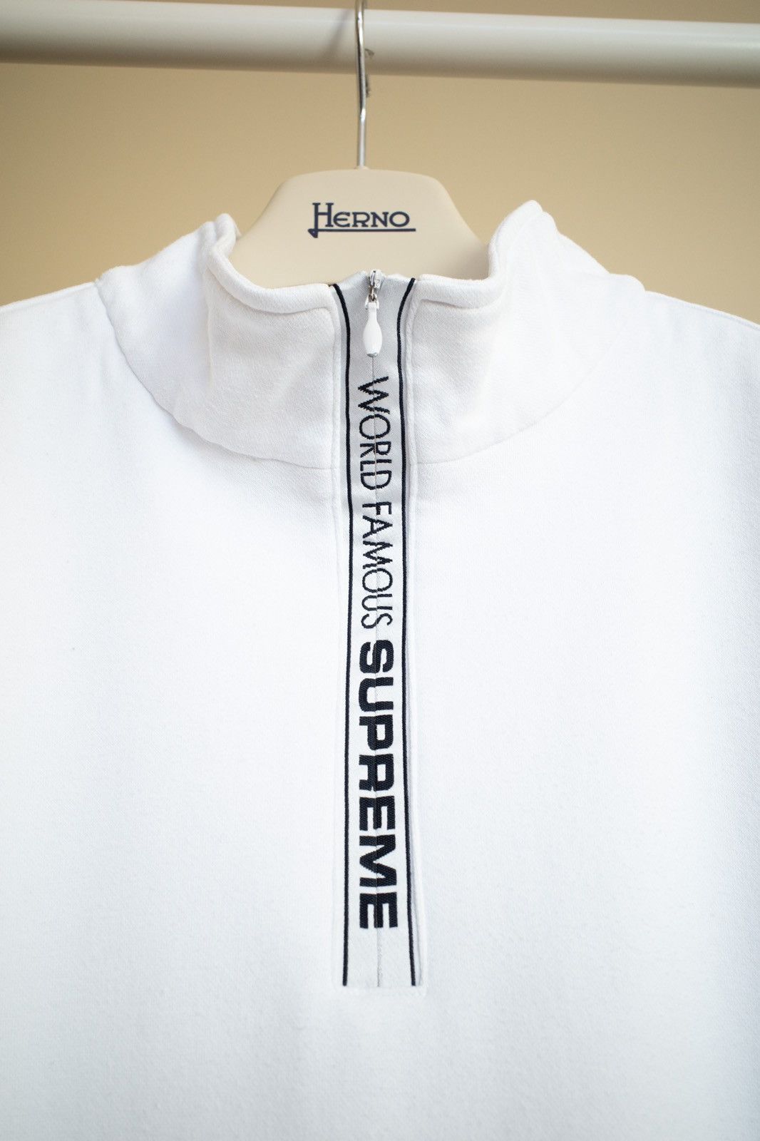Supreme Supreme World Famous Quarter Zip - White - L Size US L / EU 52-54 / 3 - 12 Thumbnail