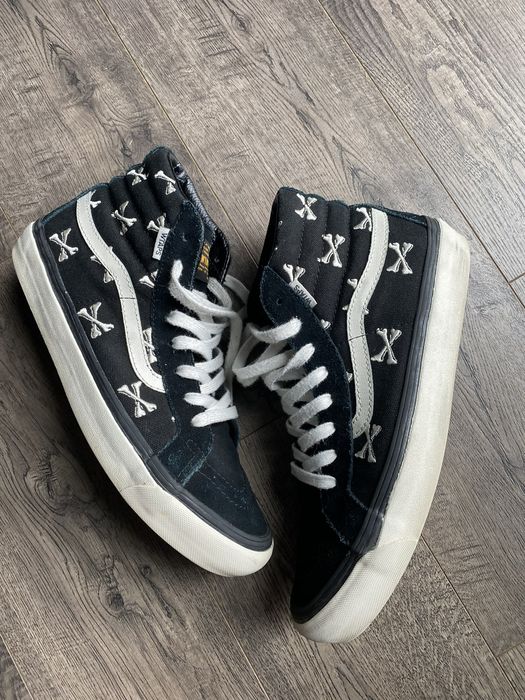 Vans Vans Vault Wtaps OG SK8 Hi LX BONES Black white 9.5 | Grailed