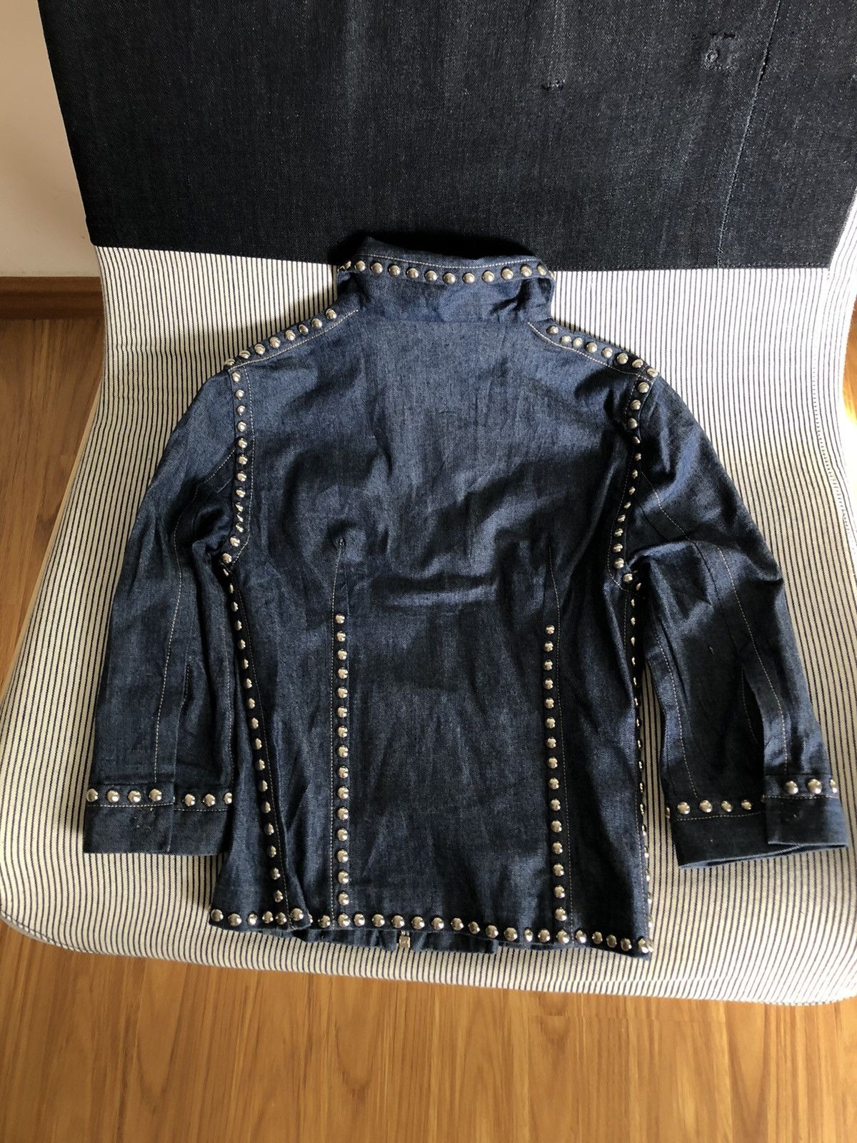 Dolce & Gabbana SS06 Dolce & Gabbana Studded Punk Style Denim Jacket Size US XXS / EU 40 - 8 Thumbnail