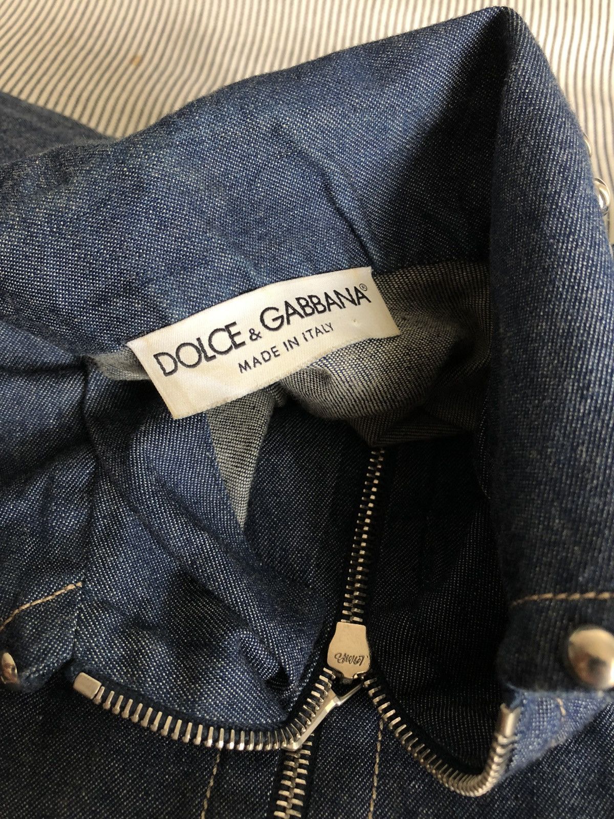 Dolce & Gabbana SS06 Dolce & Gabbana Studded Punk Style Denim Jacket Size US XXS / EU 40 - 6 Thumbnail
