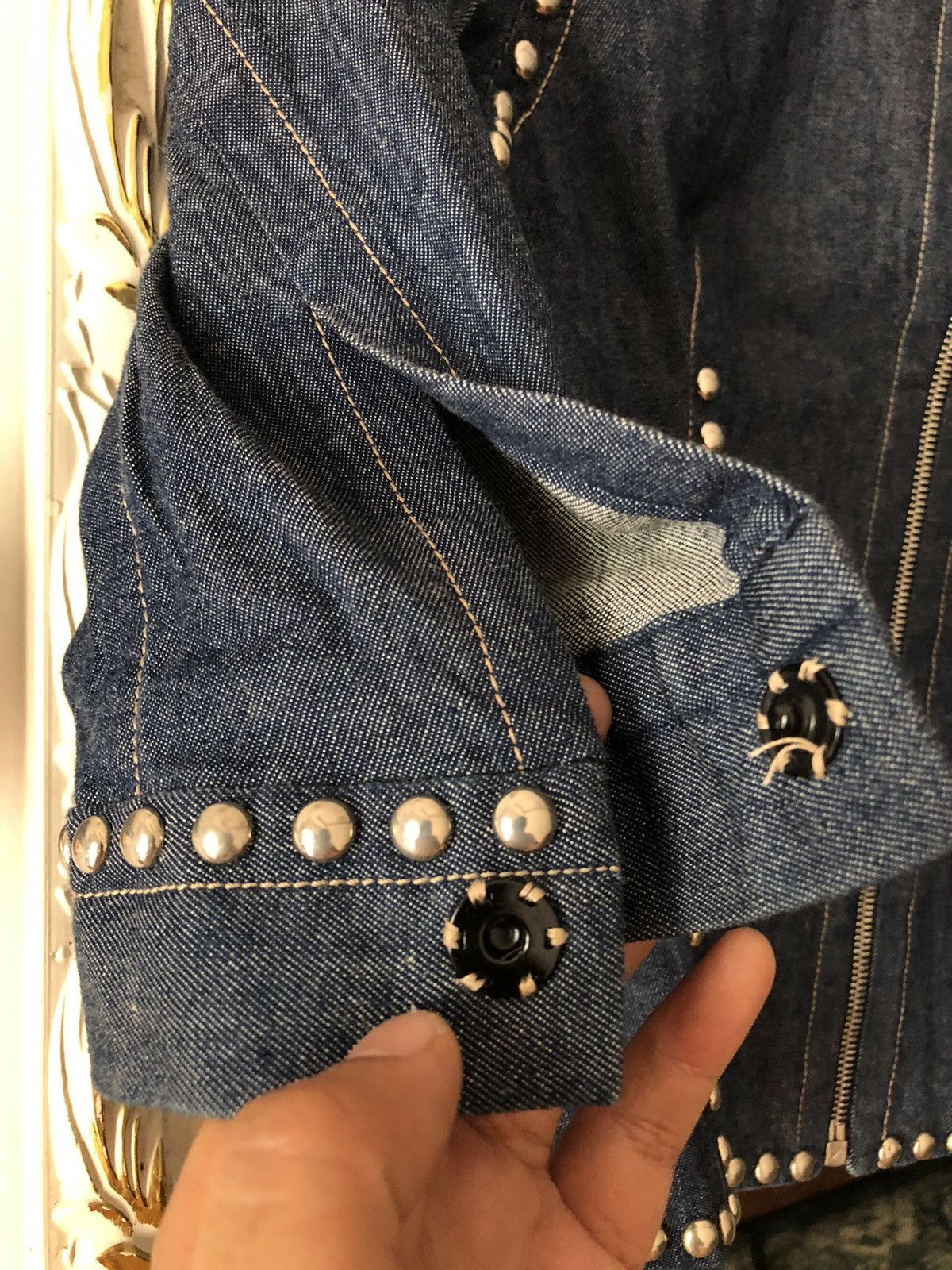 Dolce & Gabbana SS06 Dolce & Gabbana Studded Punk Style Denim Jacket Size US XXS / EU 40 - 12 Thumbnail