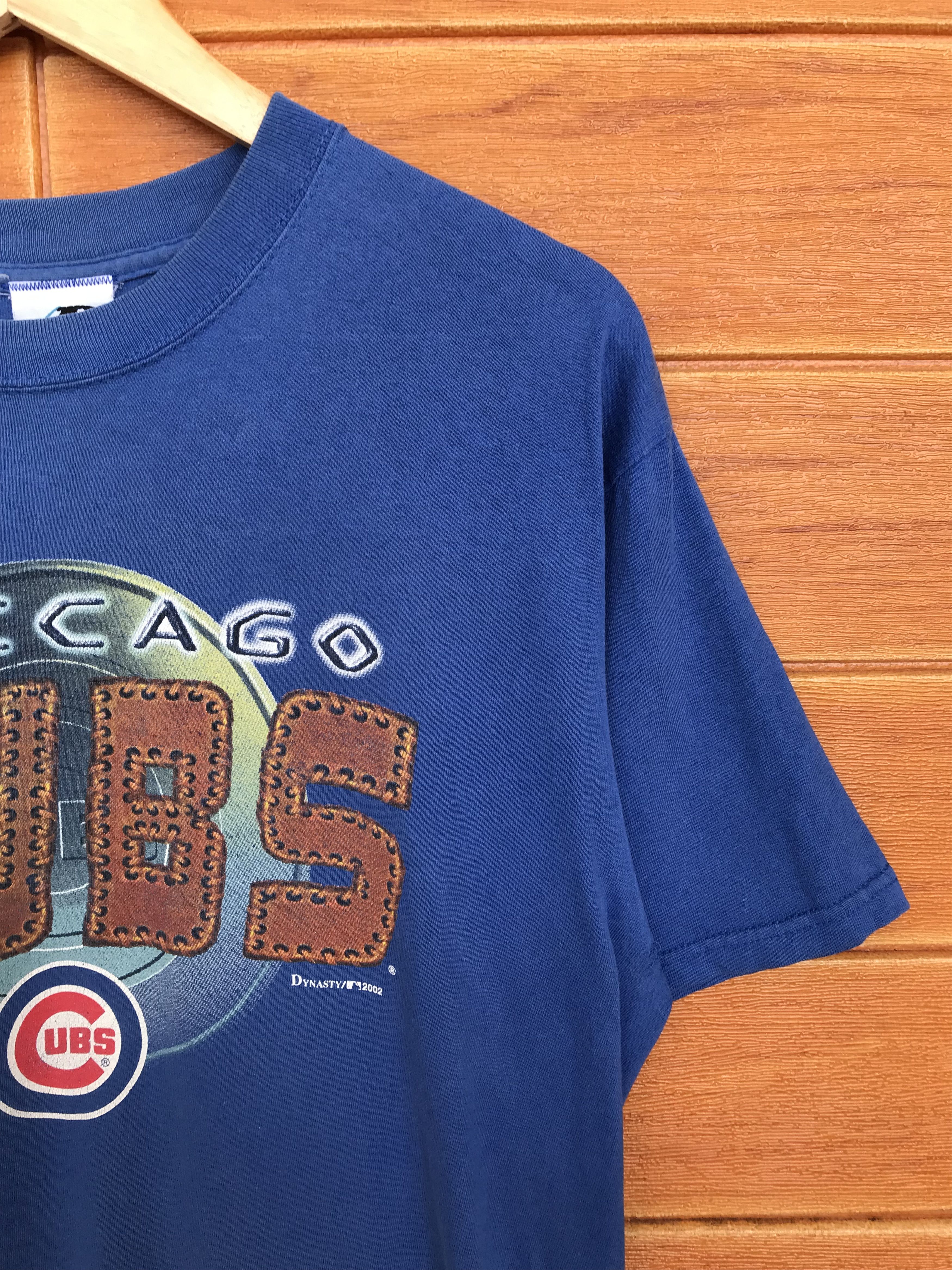 MLB Vintage 00s CHICAGO CUBS 2002 Mlb Spell Out T-Shirt Size US M / EU 48-50 / 2 - 6 Thumbnail