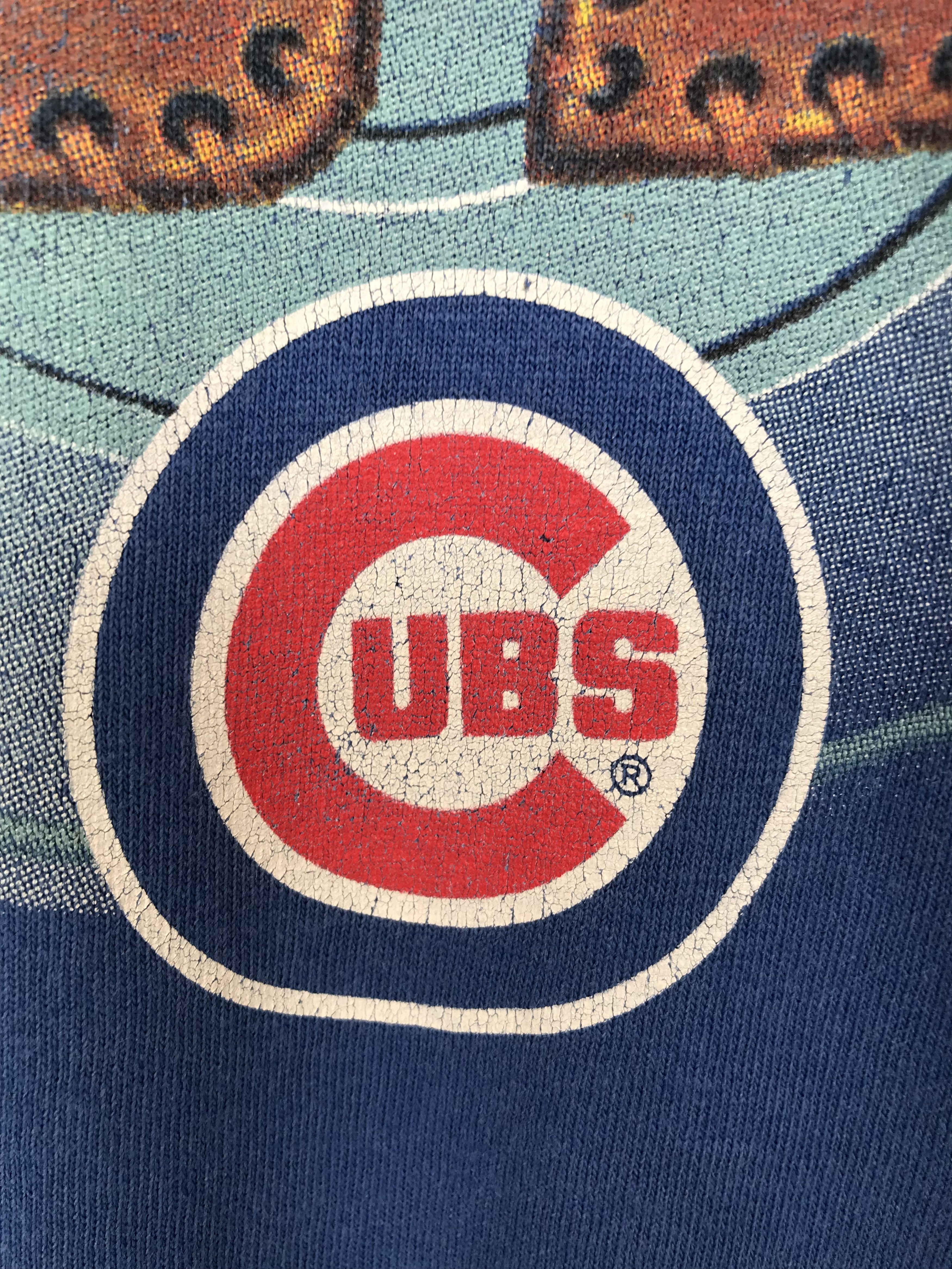MLB Vintage 00s CHICAGO CUBS 2002 Mlb Spell Out T-Shirt Size US M / EU 48-50 / 2 - 4 Thumbnail