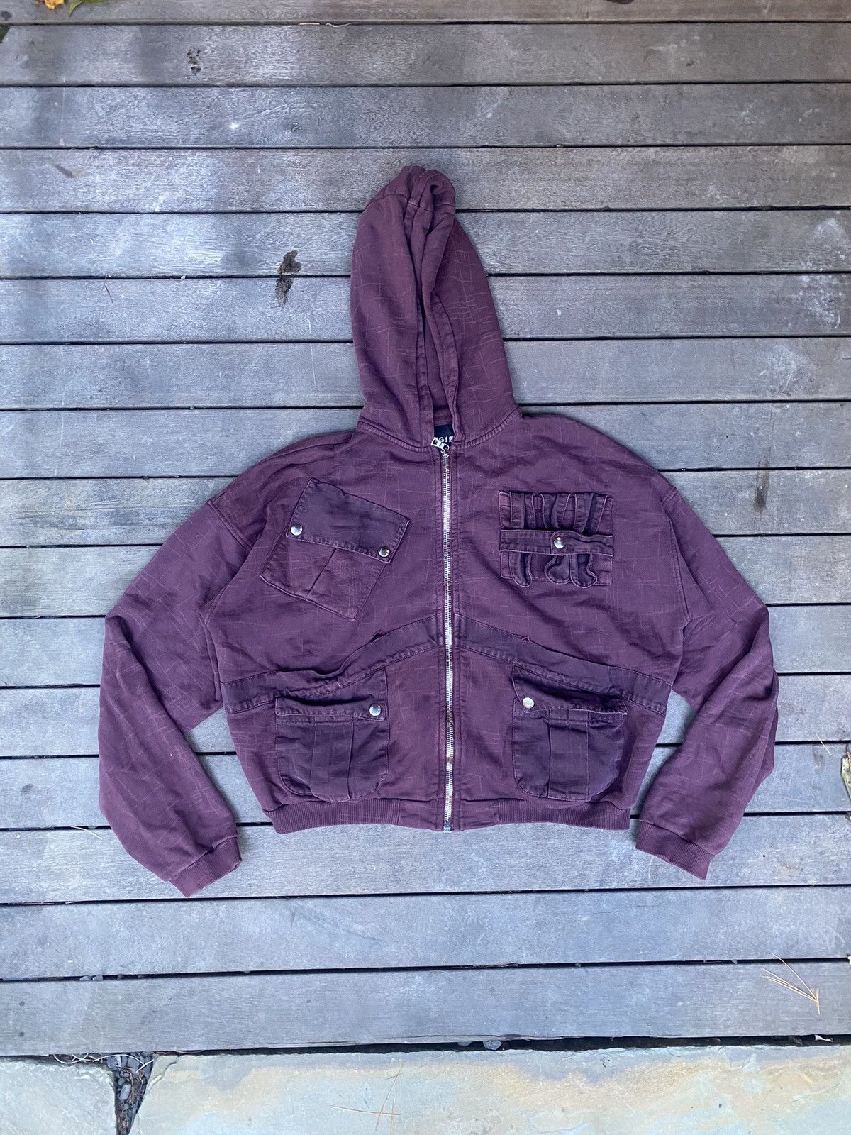 Sangiev Sangiev cropped cargo hoodie | Grailed