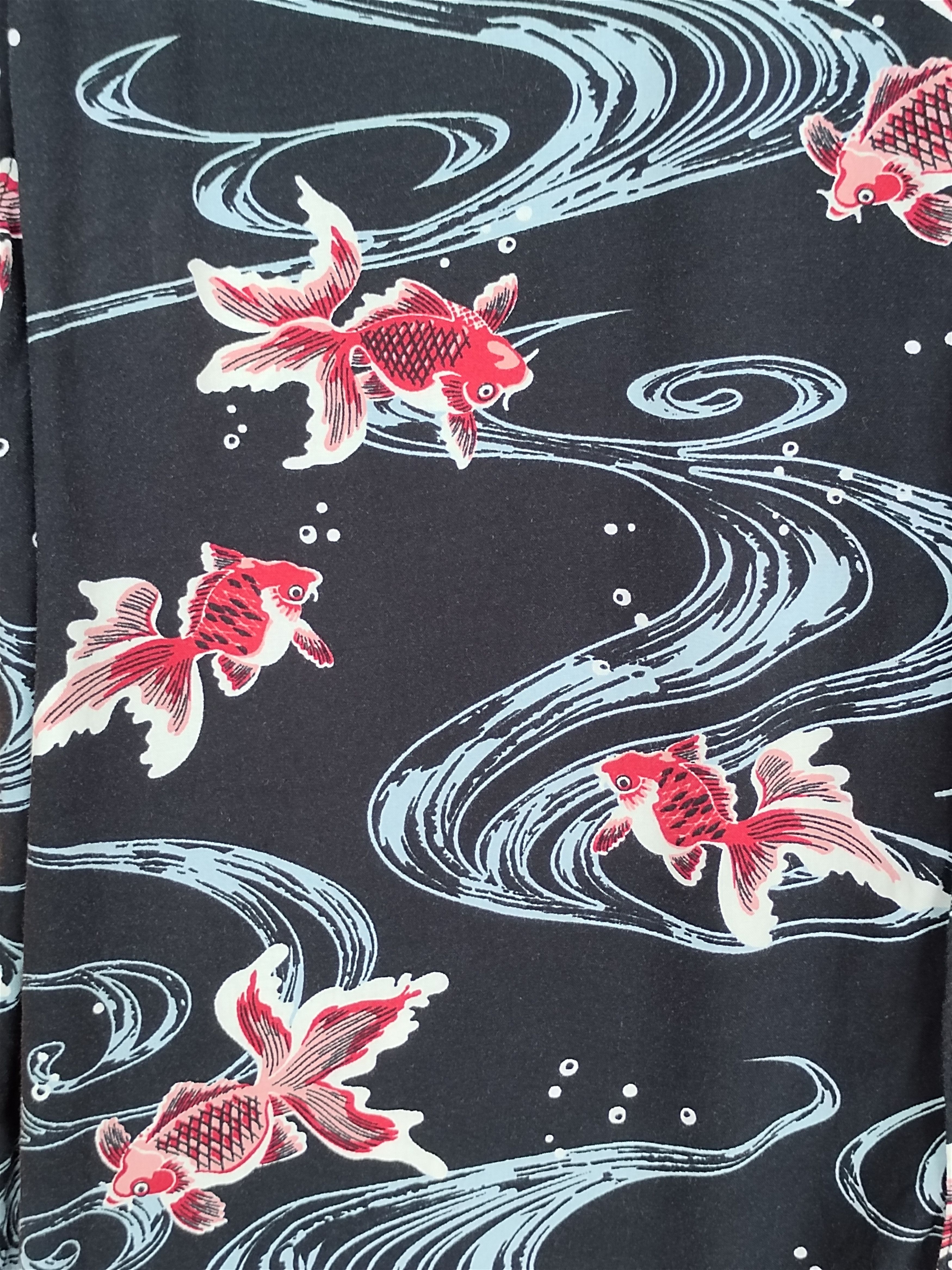 Karakuri Tamashii Japanese Hawaiian RESTORATION Goldfish Rayon Shirt Size US M / EU 48-50 / 2 - 3 Thumbnail