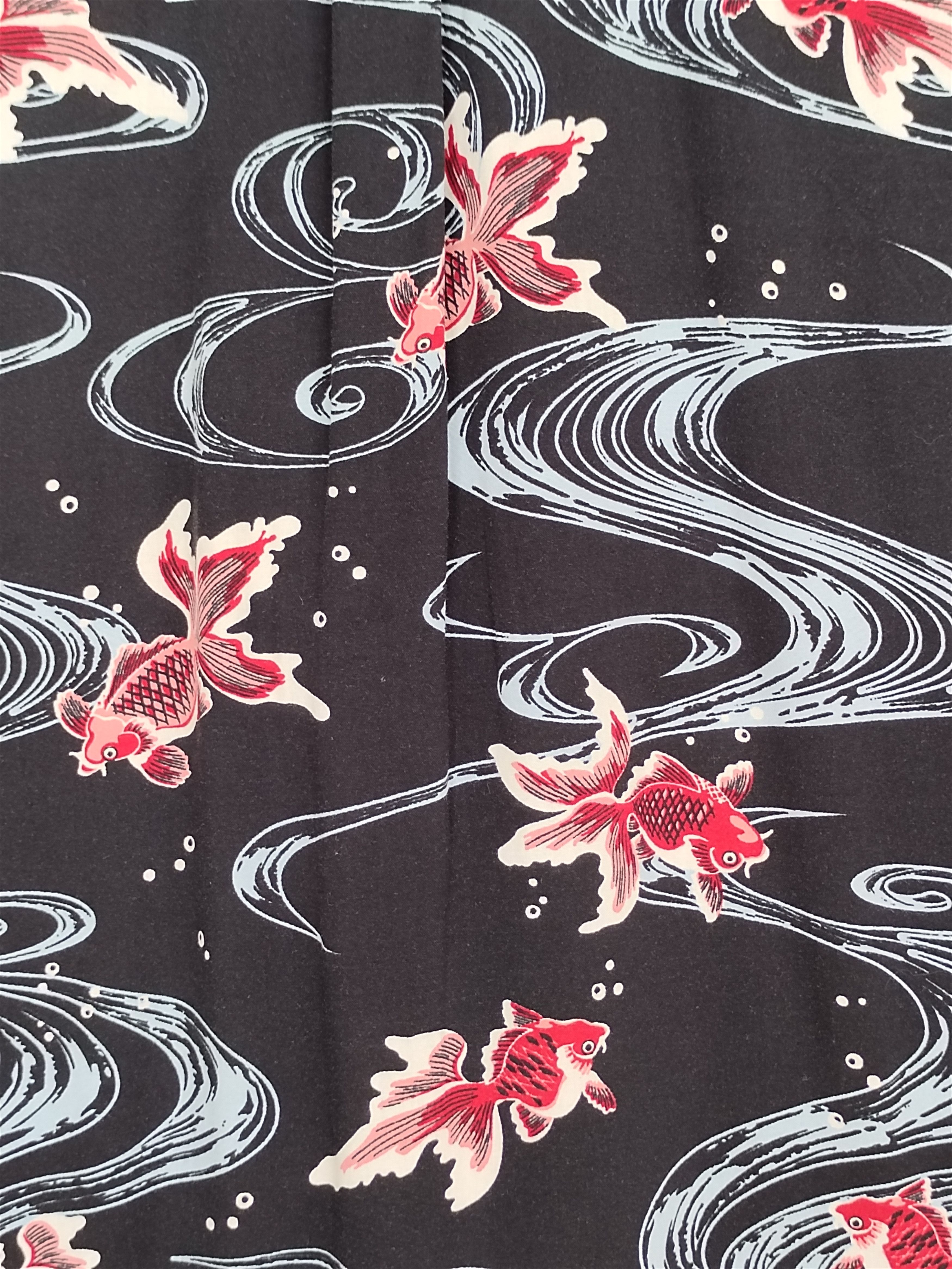 Karakuri Tamashii Japanese Hawaiian RESTORATION Goldfish Rayon Shirt Size US M / EU 48-50 / 2 - 11 Thumbnail