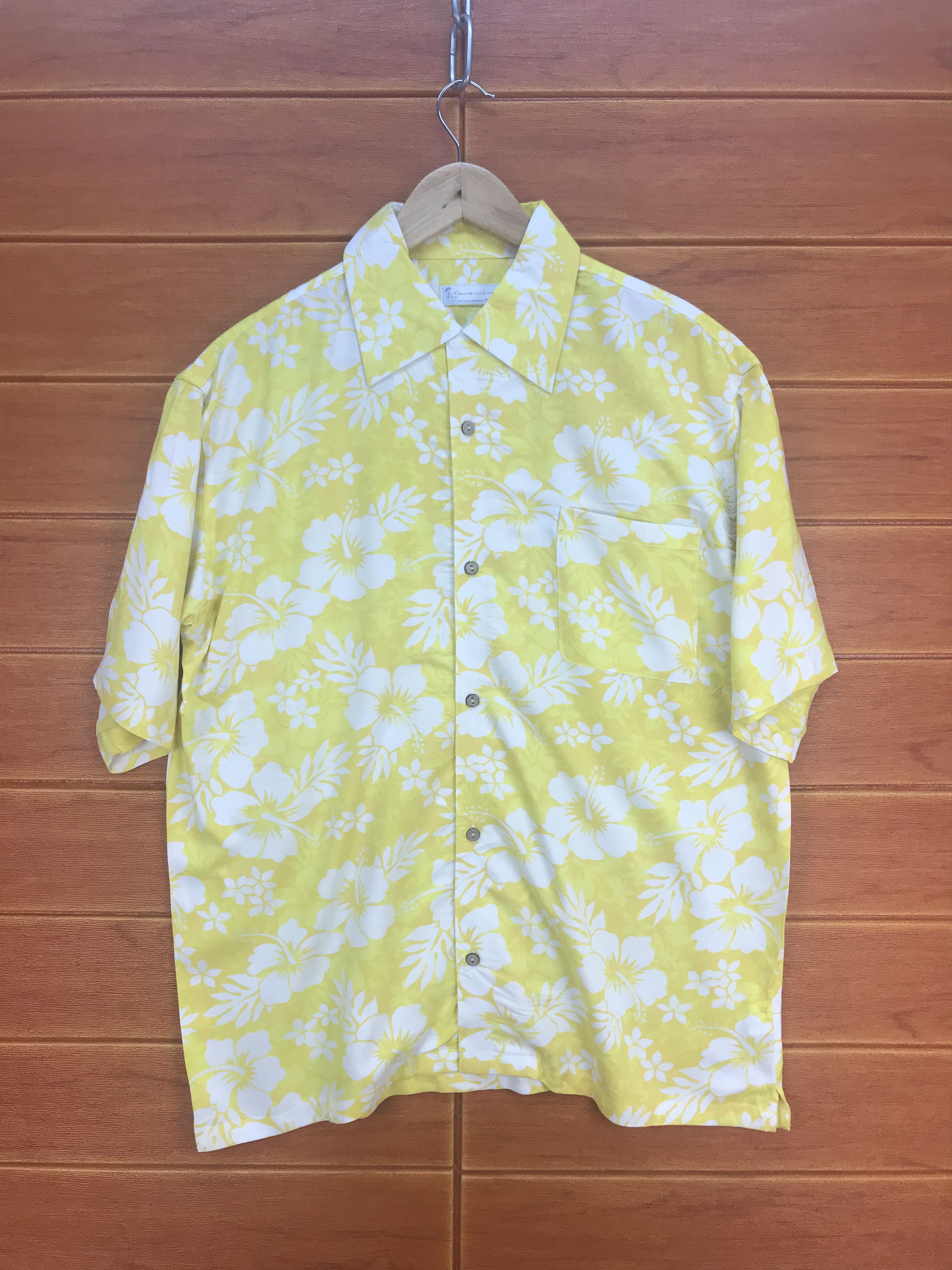 Japanese Brand Japanese Hawaiian Hello Project Hibiscus Rayon Shirt Size US L / EU 52-54 / 3 - 1 Thumbnail