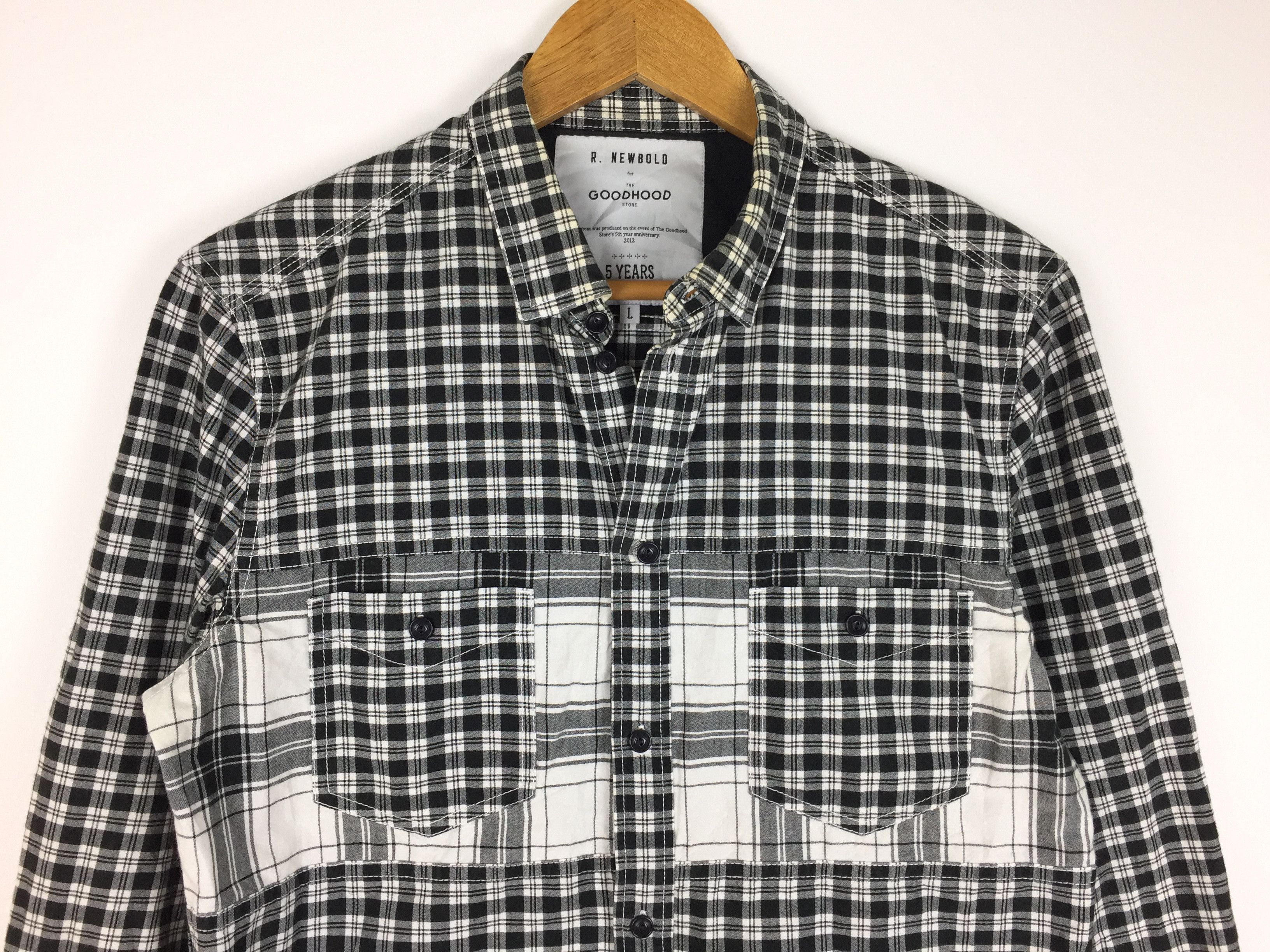 Goodhood AW12 Goodhood x R.Newbold patchwork button up Size US M / EU 48-50 / 2 - 3 Thumbnail