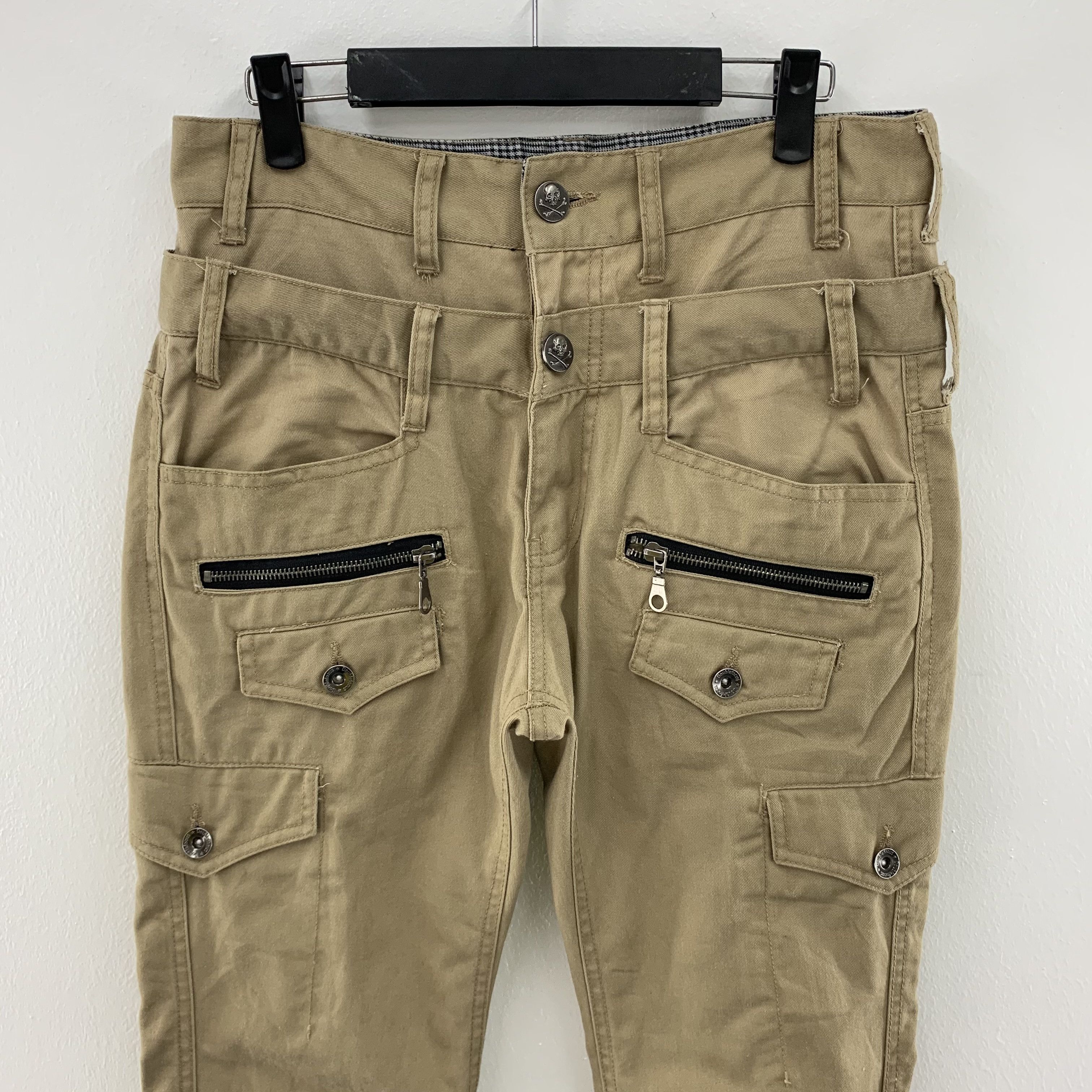 Double Focus Cargo Pants Double Waist Multipocket