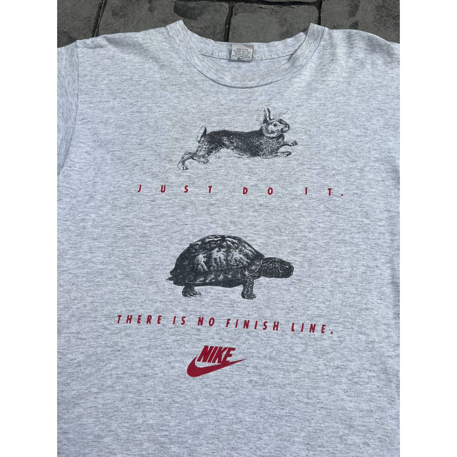 Vintage 90s Nike Just Do It There is No Finish Line T-Shirt
