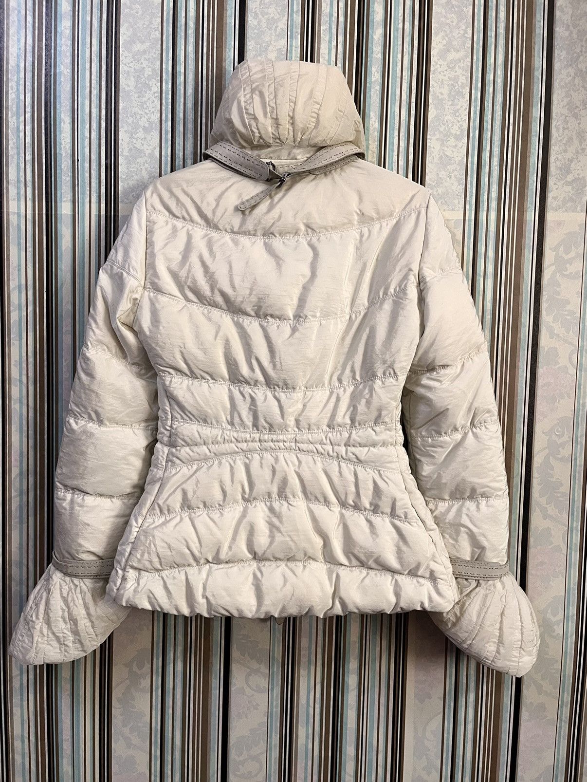 Ermanno Scervino puffer curved hem pleated flower belted #B4 Size M / US 6-8 / IT 42-44 - 4 Thumbnail