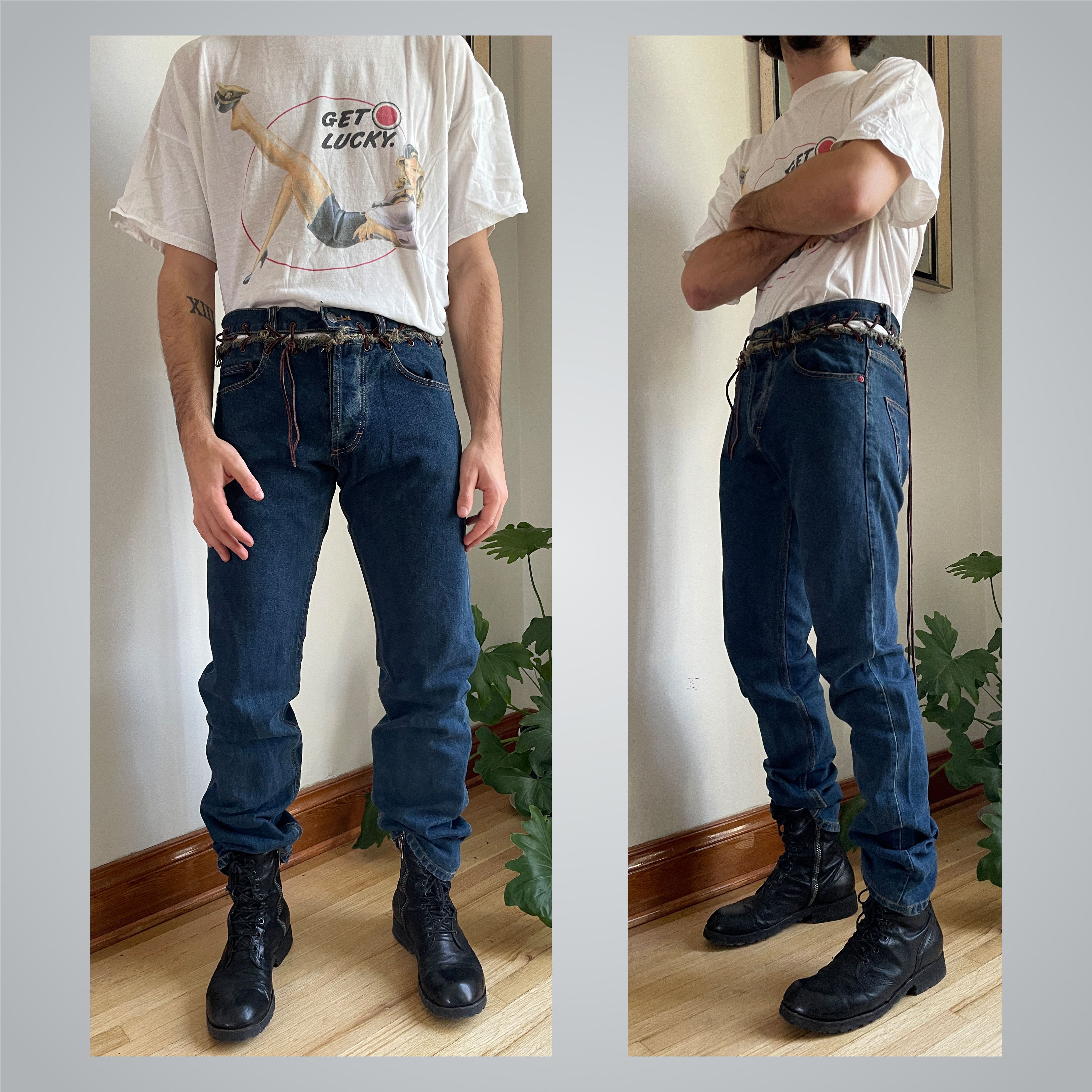 Casely-Hayford Joe Casely Hayford Lacing Jeans (90s) Size US 30 / EU 46 - 4 Thumbnail
