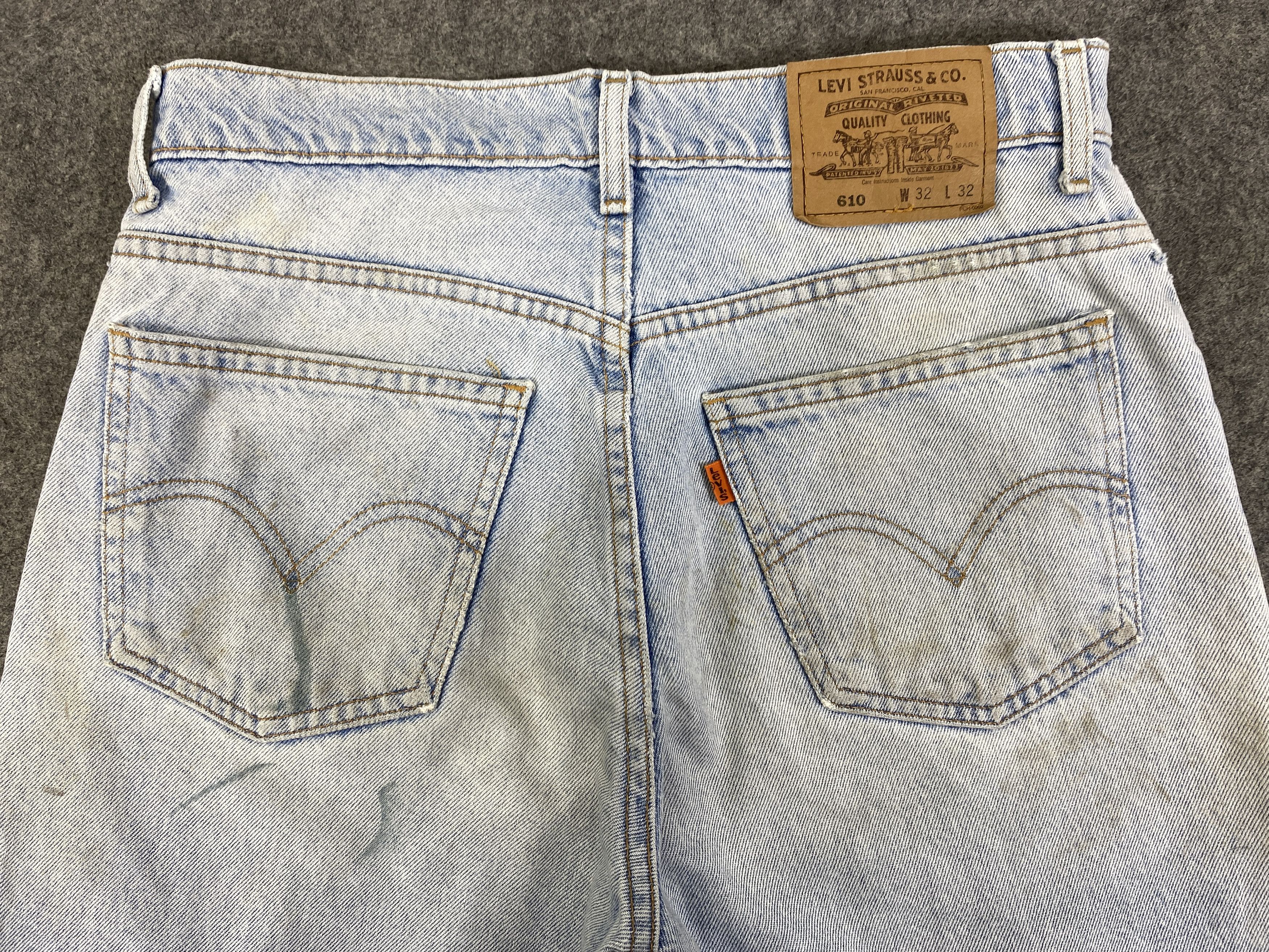 Levi's Light Blue Wash Vintage Levis 610 Orange Tab 31x28 - JN3230 Size US 31 - 4 Thumbnail