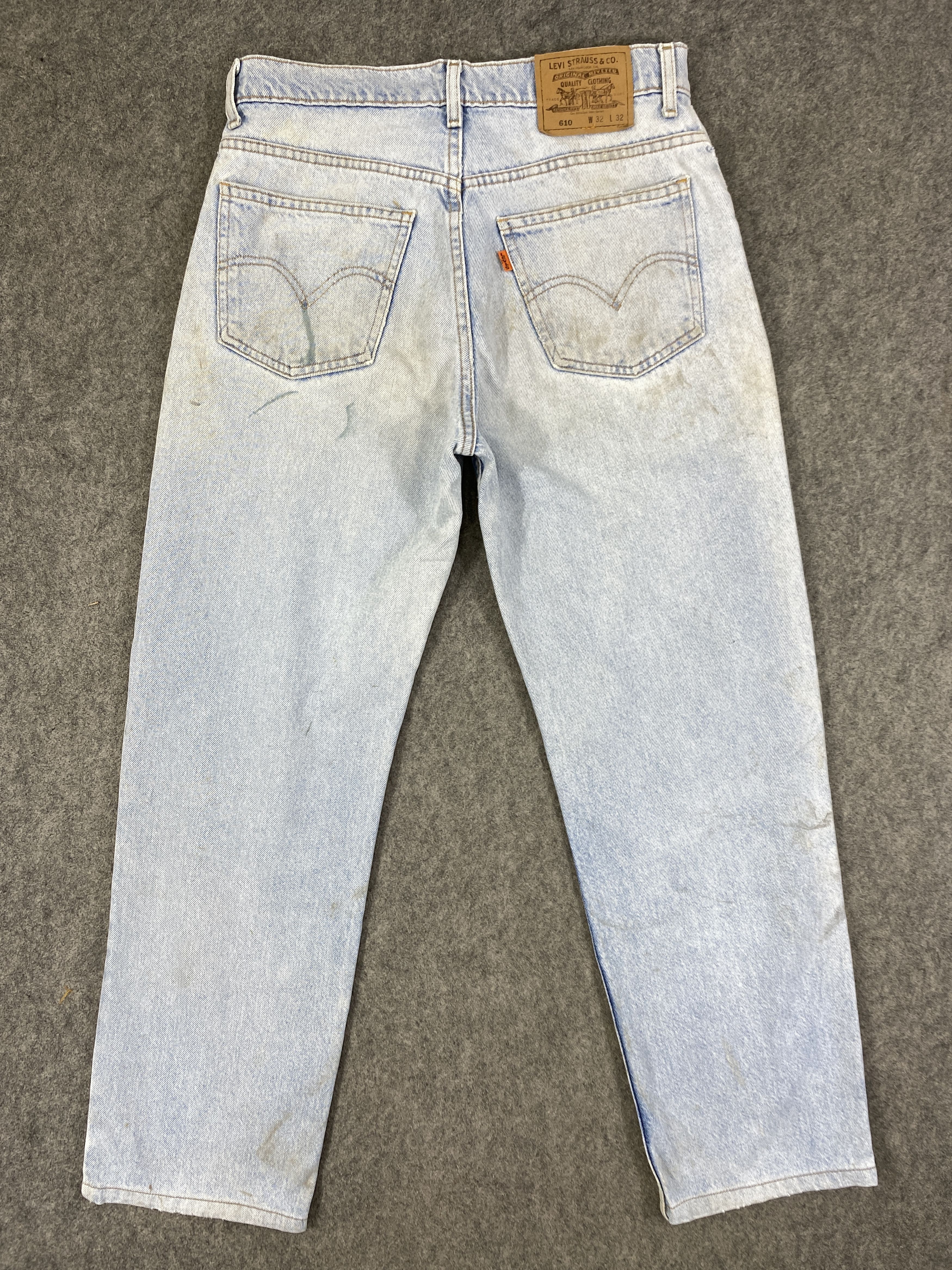 Levi's Light Blue Wash Vintage Levis 610 Orange Tab 31x28 - JN3230 Size US 31 - 2 Thumbnail