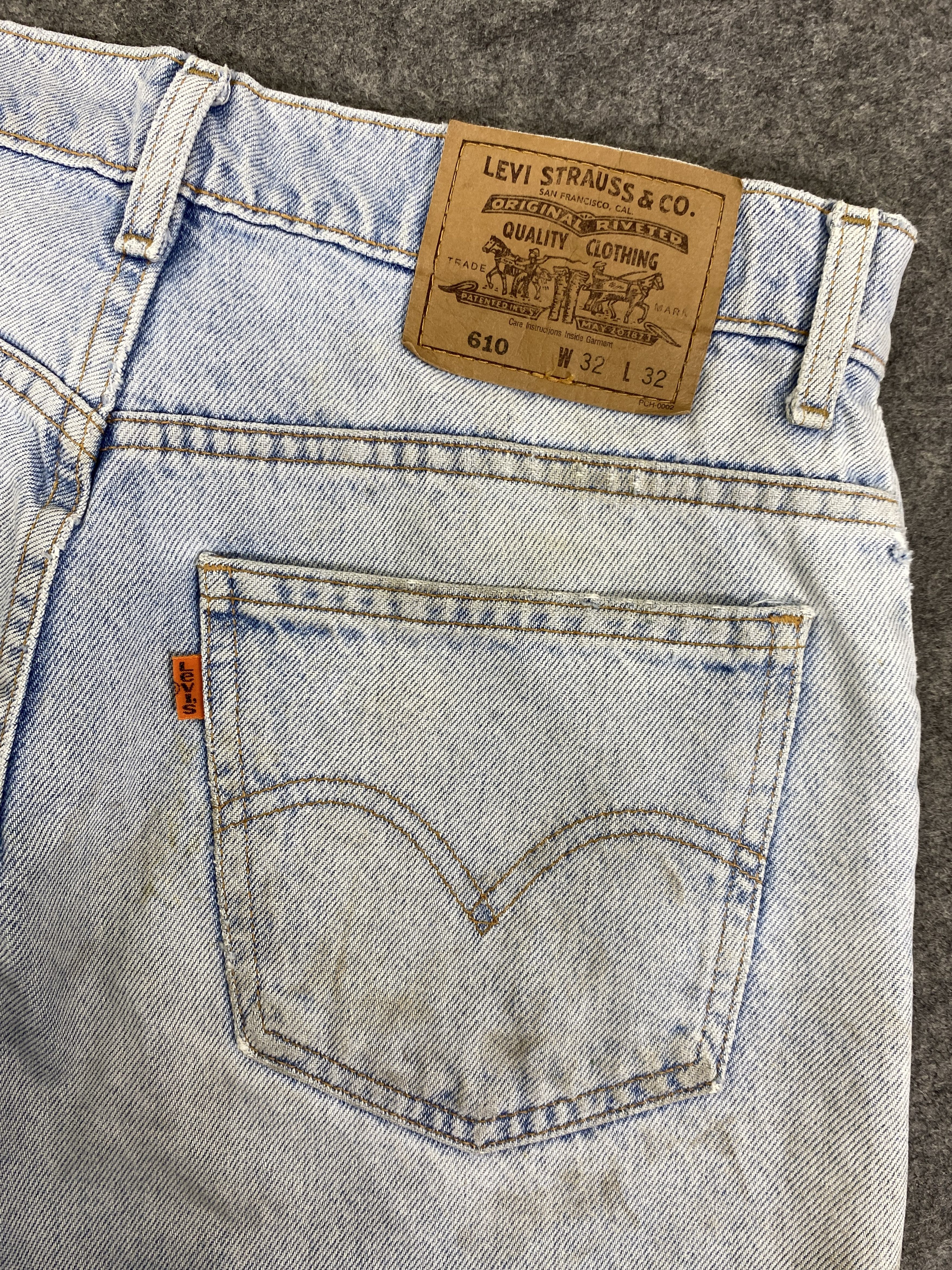Levi's Light Blue Wash Vintage Levis 610 Orange Tab 31x28 - JN3230 Size US 31 - 10 Thumbnail