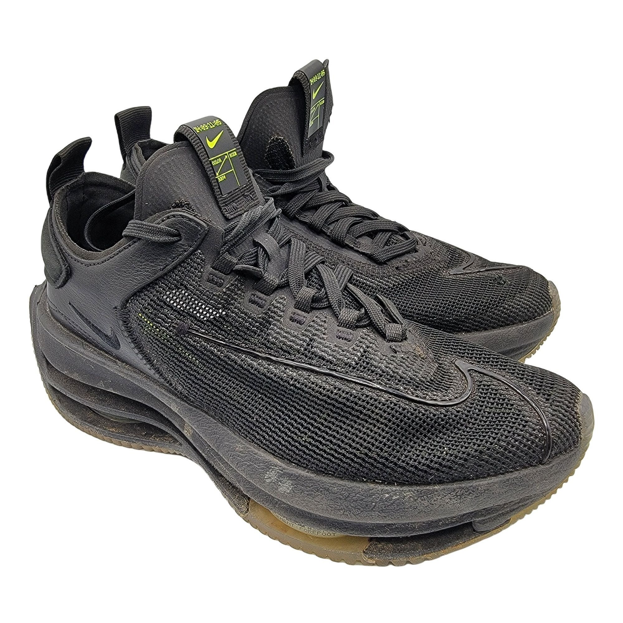 Nike Zoom Double Stacked Black Mesh Womens Running Shoes Siz