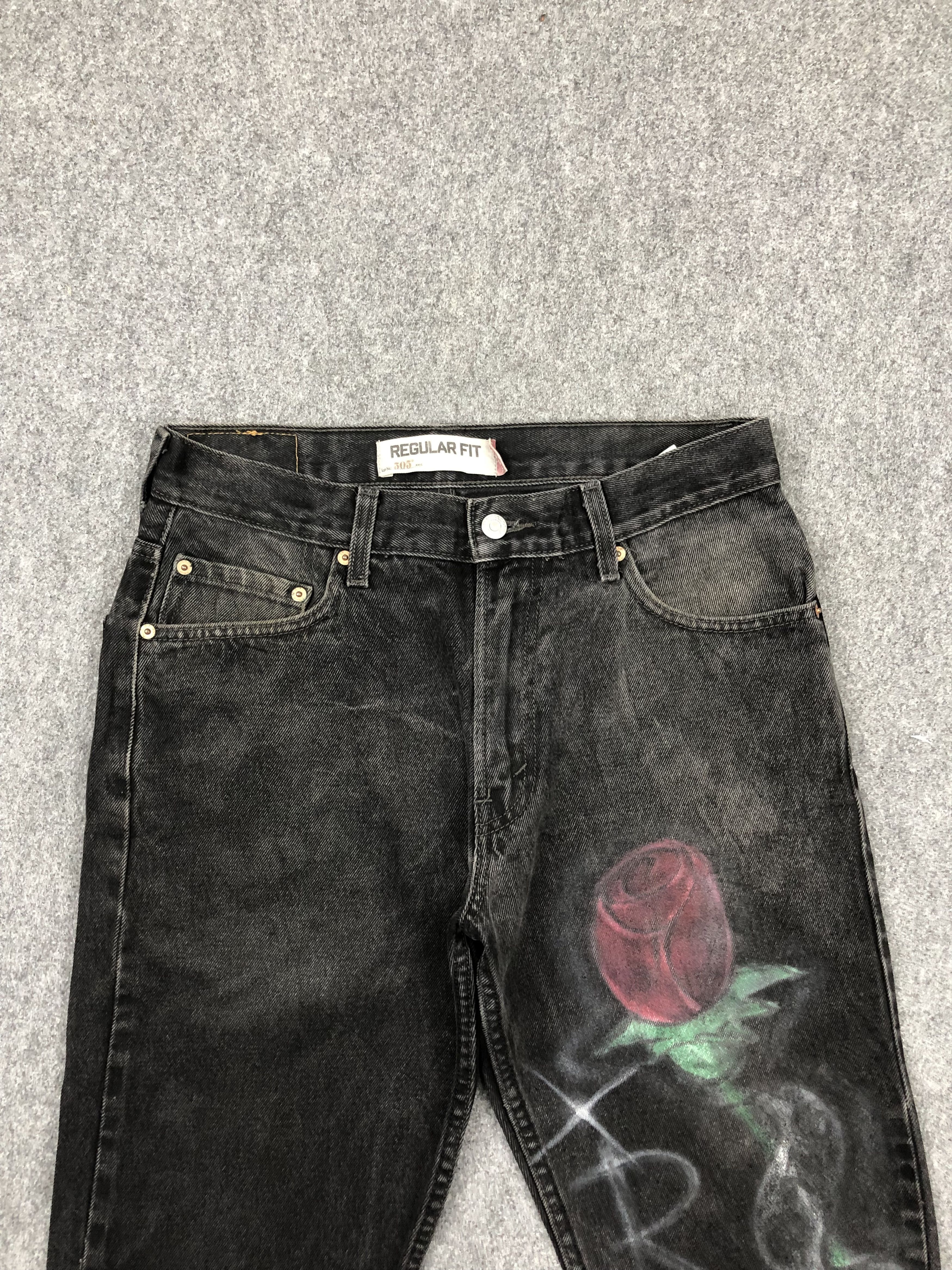 Levi's Faded Black Vintage Levis 505 Jeans DP1597 Size US 30 / EU 46 - 3 Thumbnail