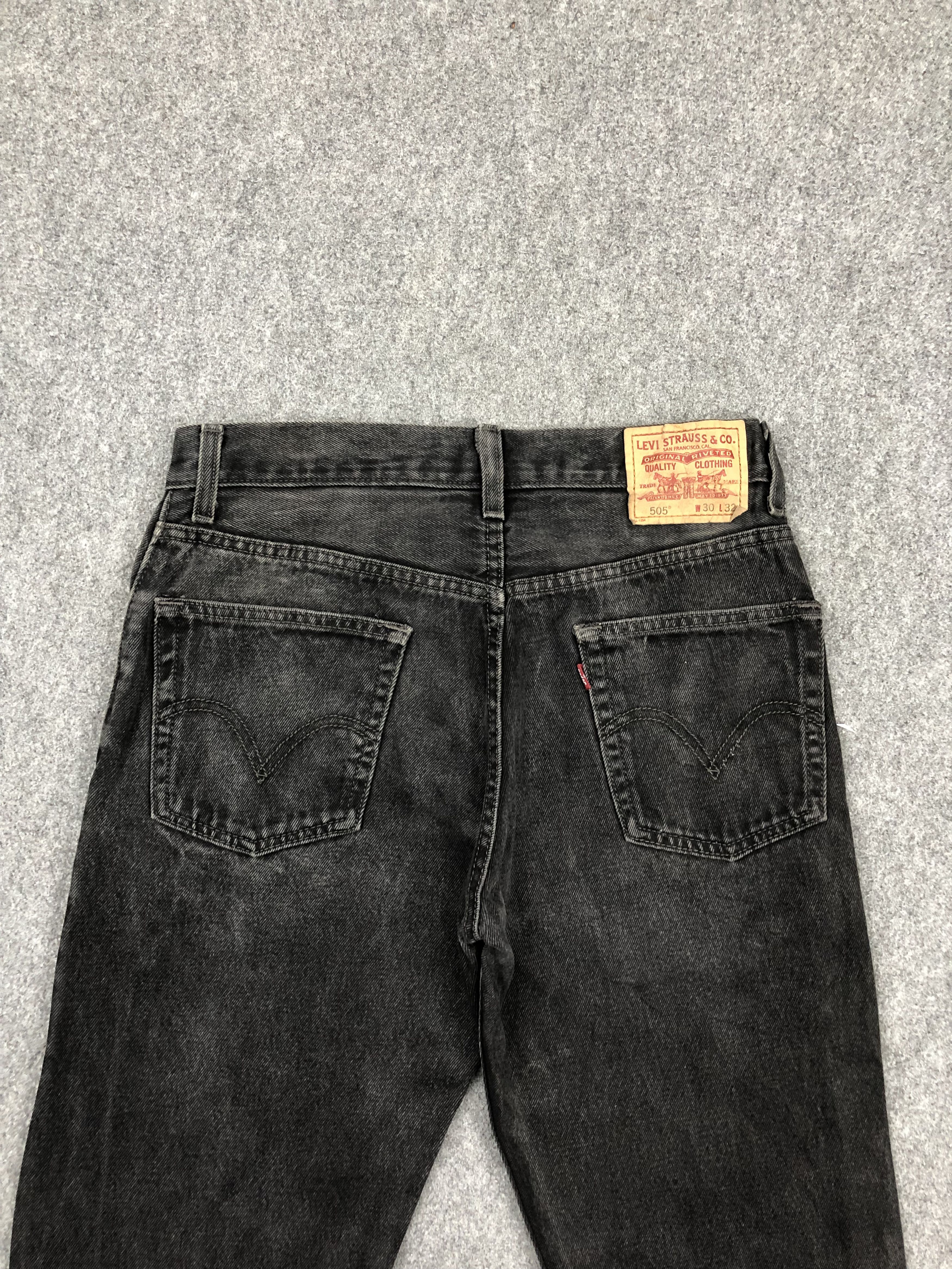 Levi's Faded Black Vintage Levis 505 Jeans DP1597 Size US 30 / EU 46 - 4 Thumbnail
