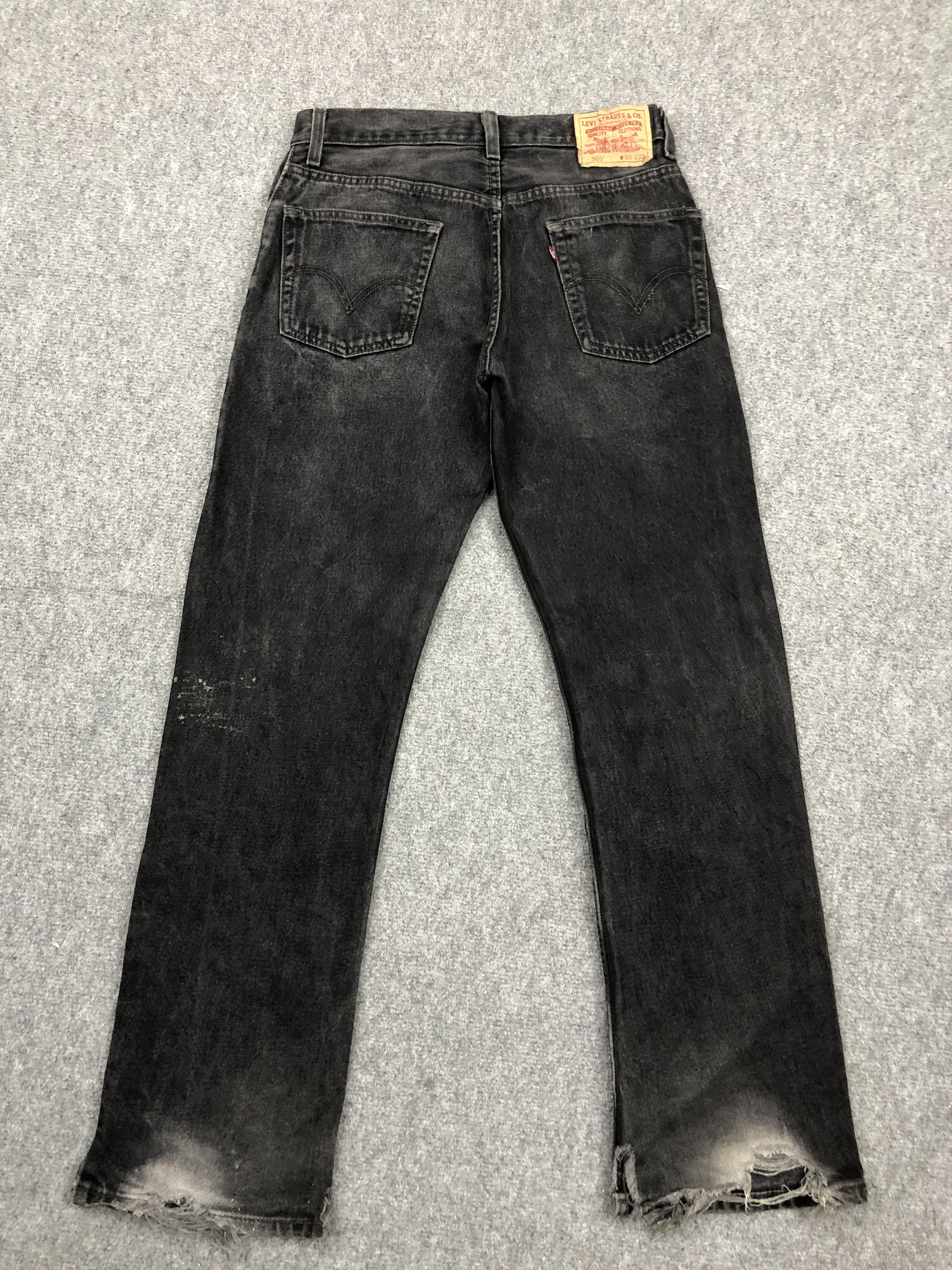 Levi's Faded Black Vintage Levis 505 Jeans DP1597 Size US 30 / EU 46 - 2 Thumbnail