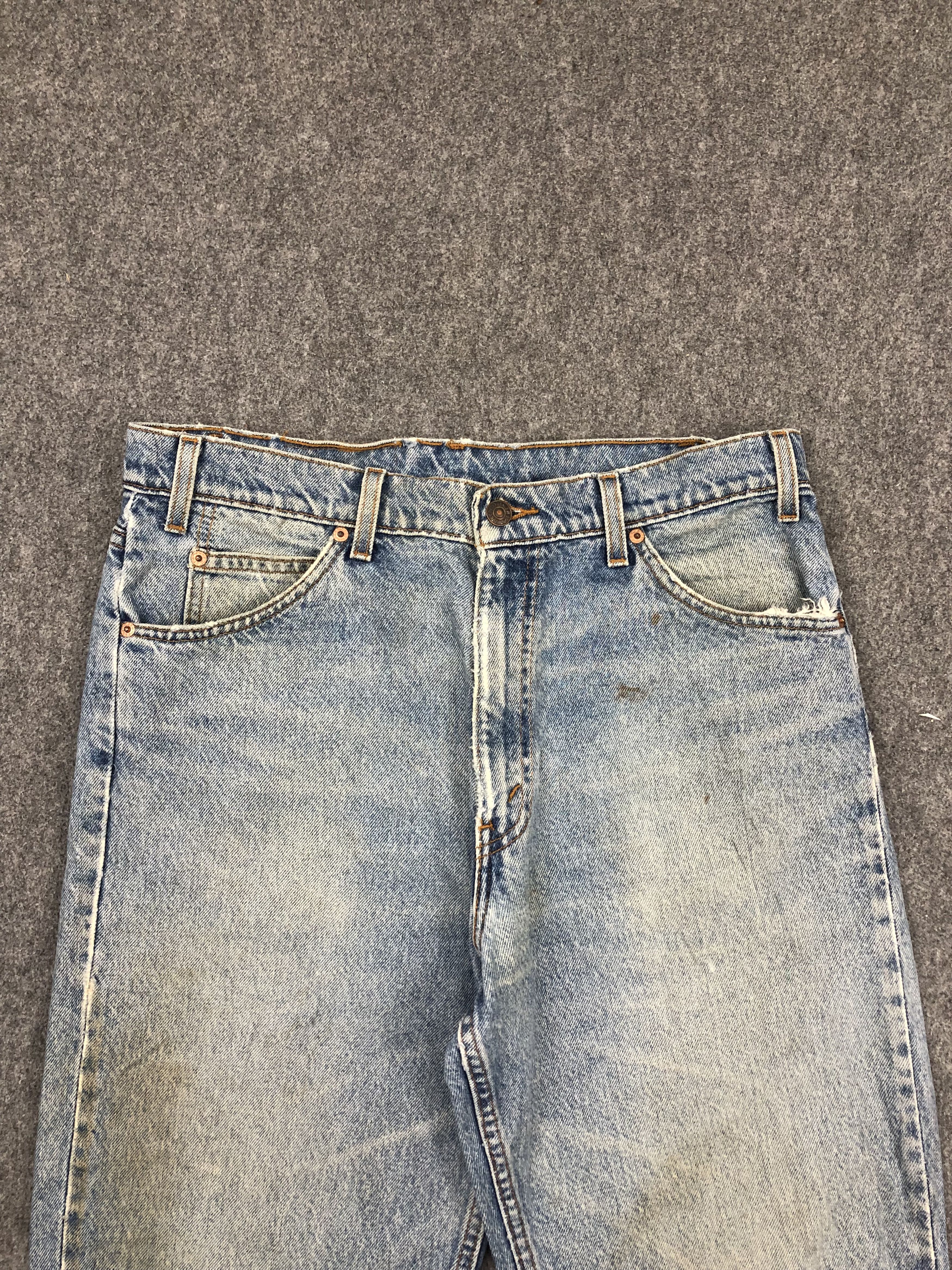 Levi's Vintage 90s Levis 550 Orange Tab Jeans DP1595 Size US 35 - 2 Thumbnail